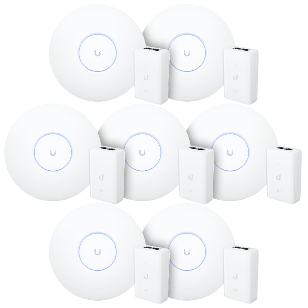 7 Roteadores WiFi 6 Access Point 5.3 Gbps + 7 Injetores PoE+ | 7 U6 Pro Ubiquiti Com 7 Fontes 48V 30W