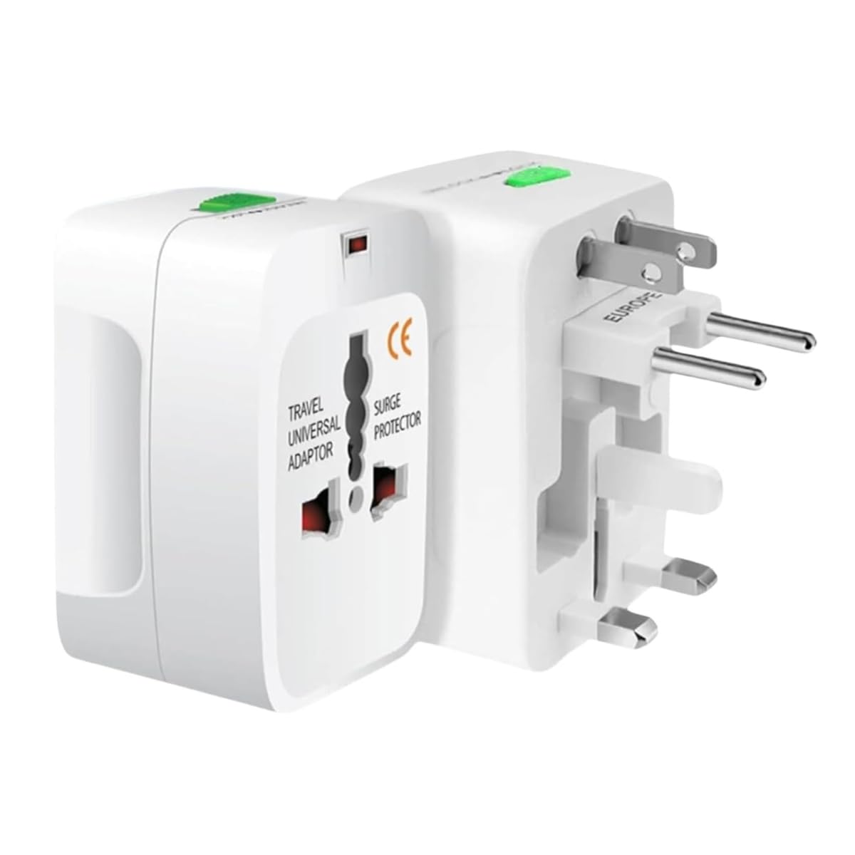 Kit 2 Adaptador Tomada Universal Viagem +150 Países Bivolt Portátil