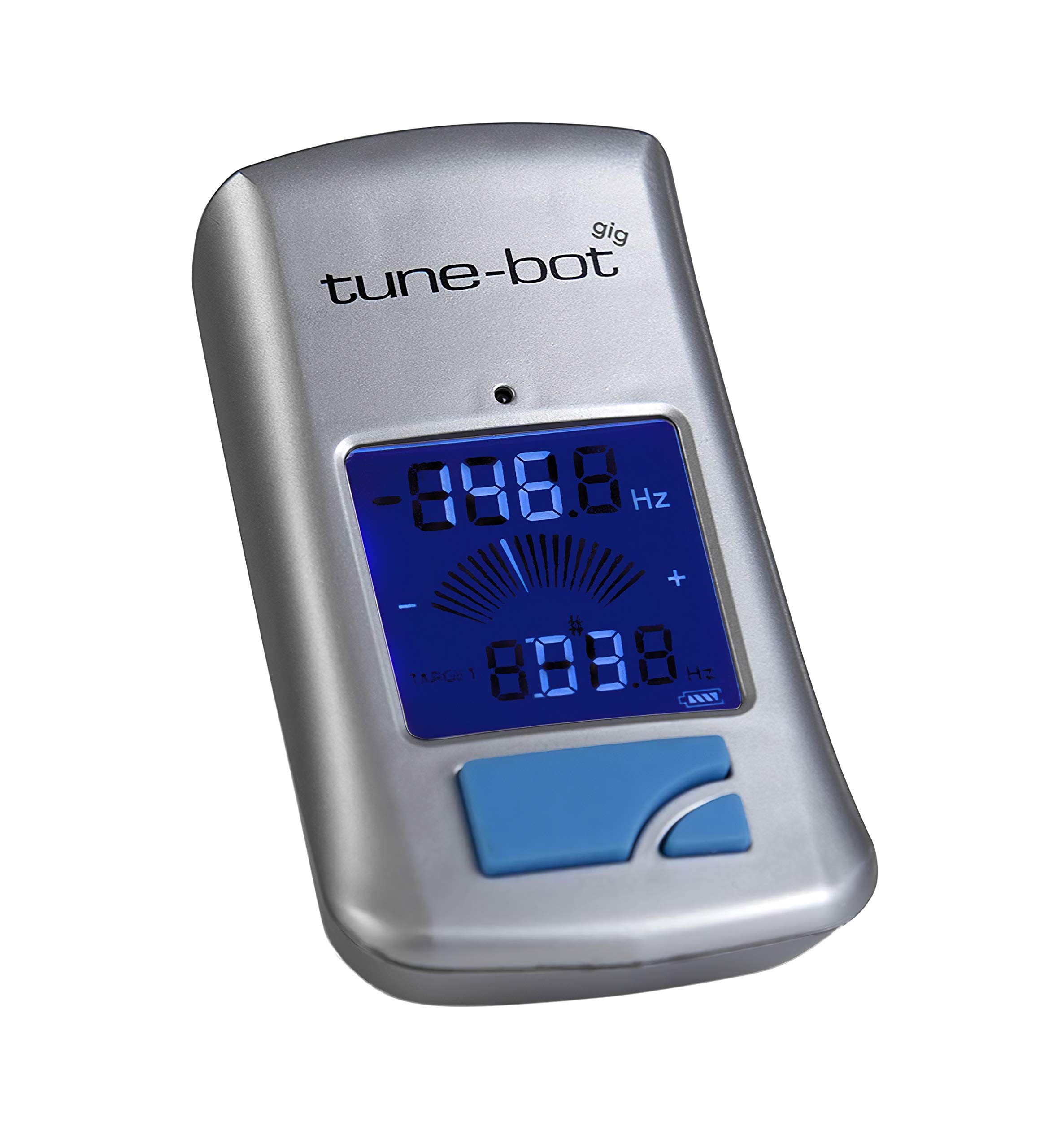 Afinador de bateria digital com clipe de encaixe de bateria Overtone Labs Tune-Bot com visor LCD retroiluminado para baterias acústicas