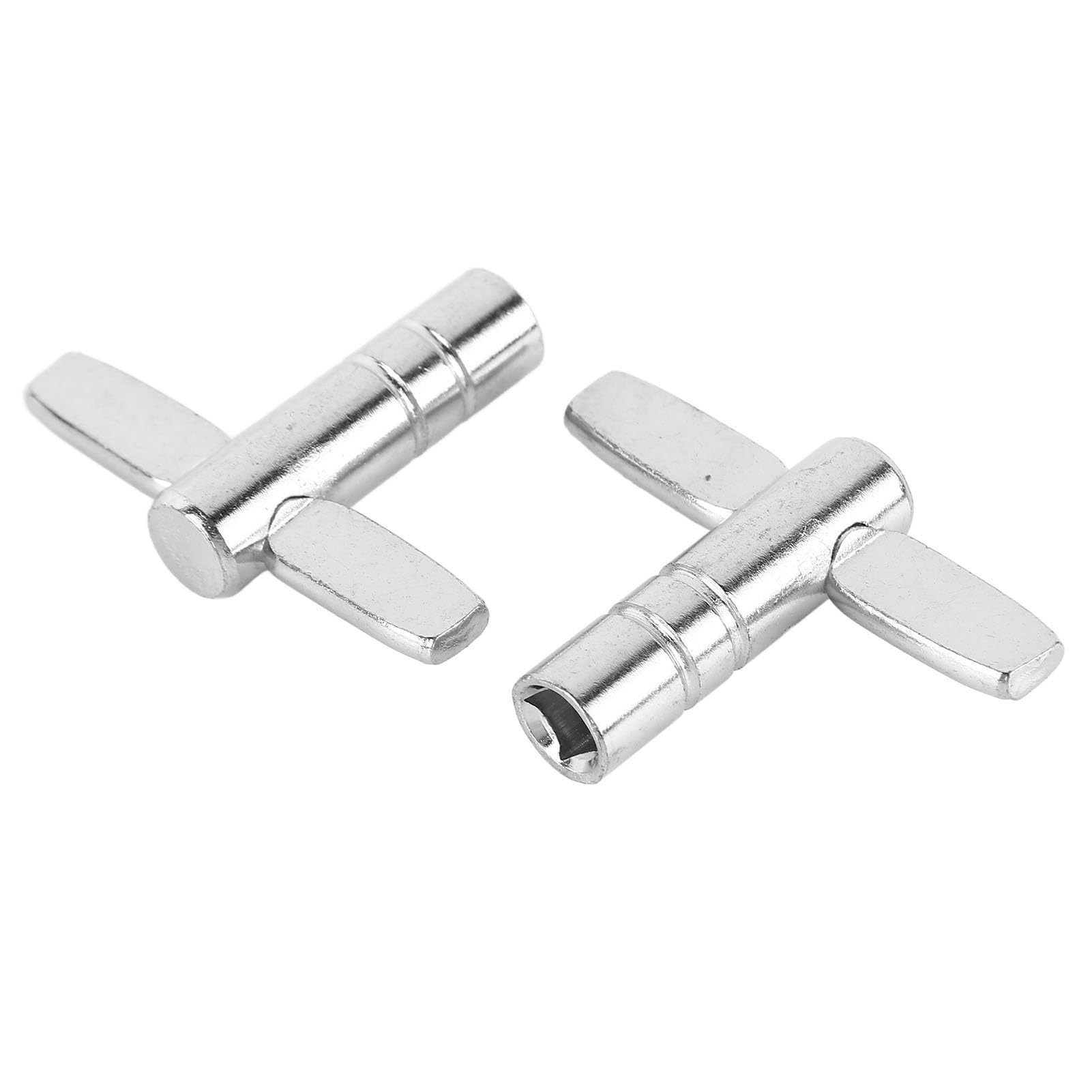 2 peças de chave de bateria, metal multifuncional, portátil, fácil de operar, afinador de teclas de afinação para bateria acústica e eletrônica