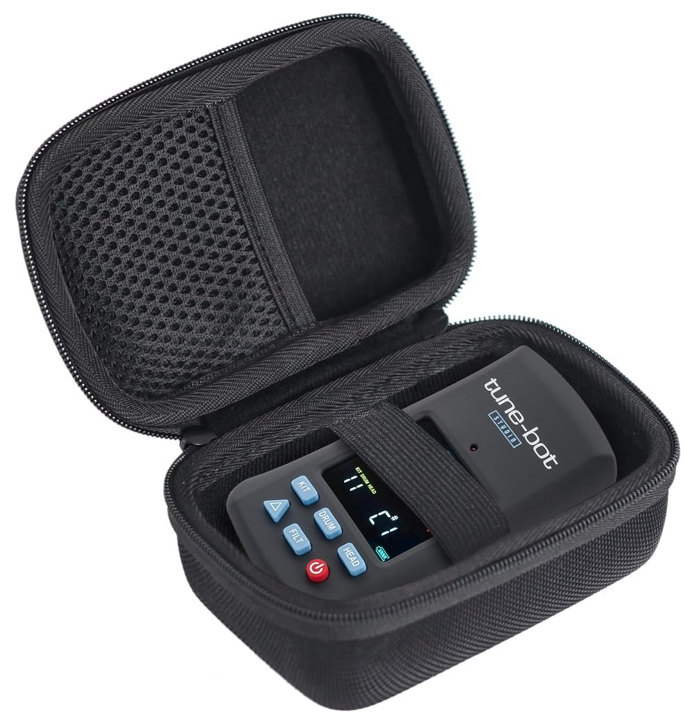 Estojo Protetor de Viagem Macio para Tune-Bot Studio Tbs-001 Afinador de Bateria Digital - Kits de Bateria Acústica com Afinador de Clipe (Somente Estojo)