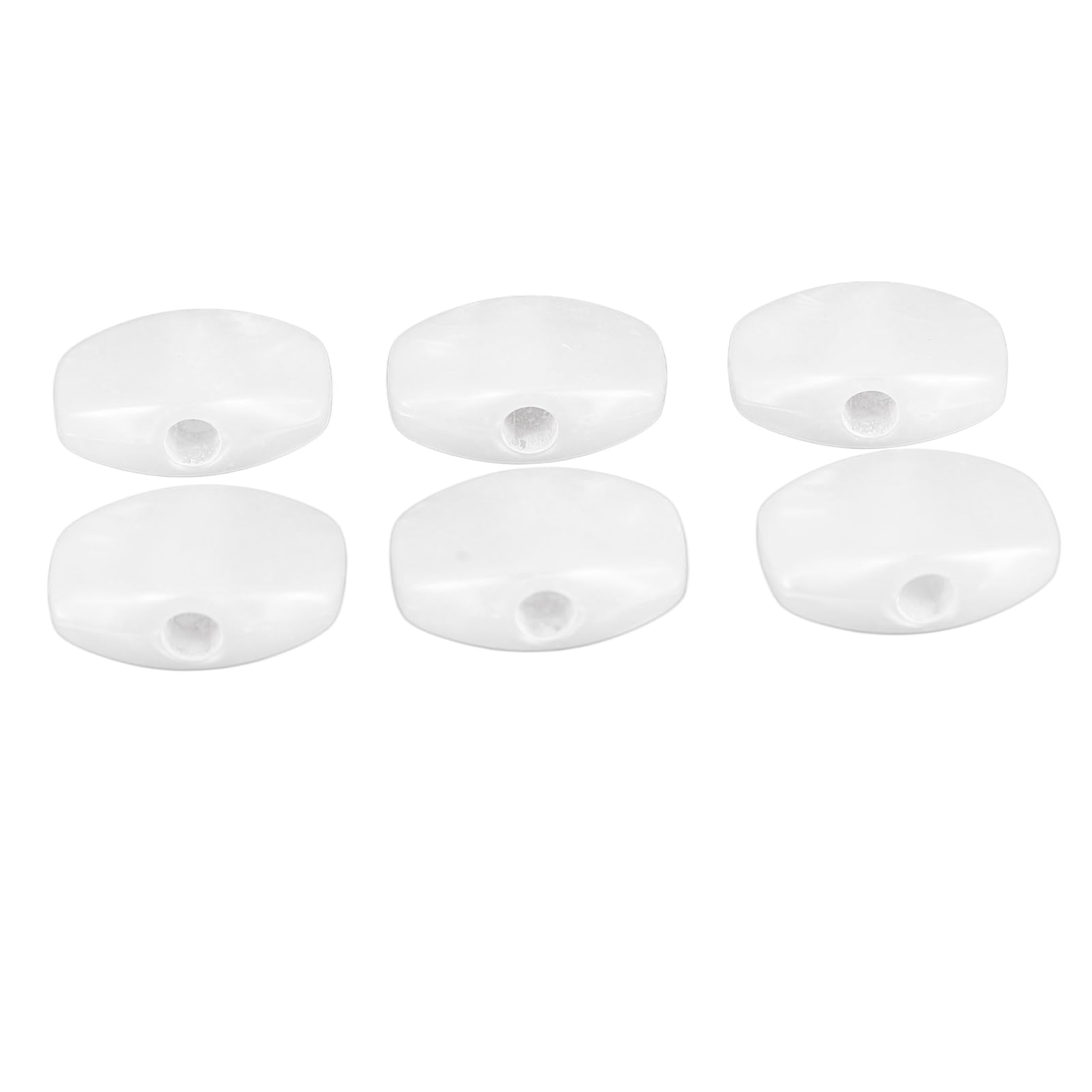 Acouto Botões de Afinação de Guitarra 6 Peças Botões de Afinação de Guitarra de Afinador Confortáveis de Plástico de Afinador Elétrico para Acústica de Cabeças de Máquinas Instrumentos (Branco)