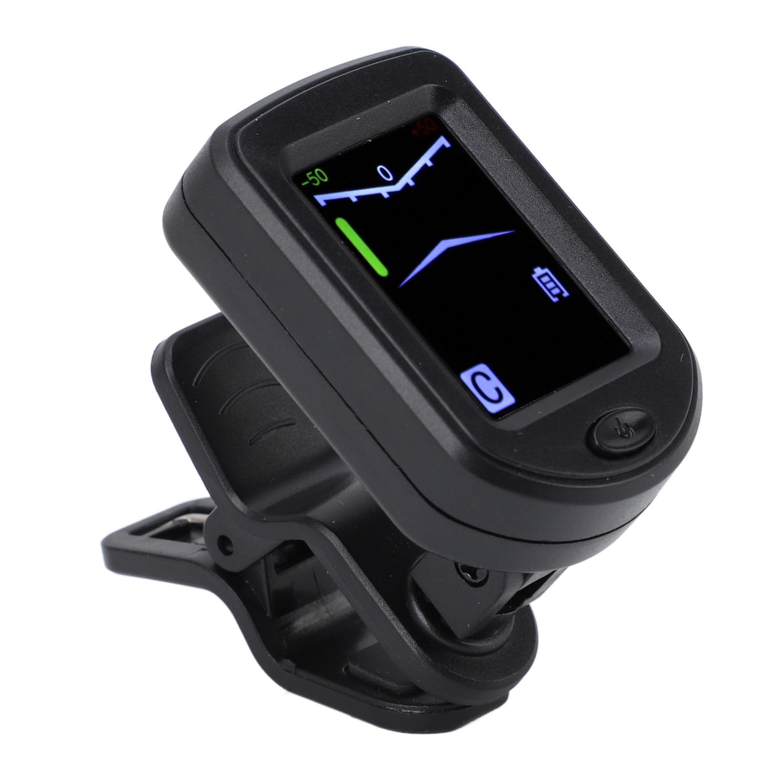 Alomejor Clipe de Afinador de Guitarra, Afinador Cromático Digital Com Display LED Brilhante para Guitarra Elétrica Acústica Baixo Violino Ukulele, Bateria Recarregável Incluída