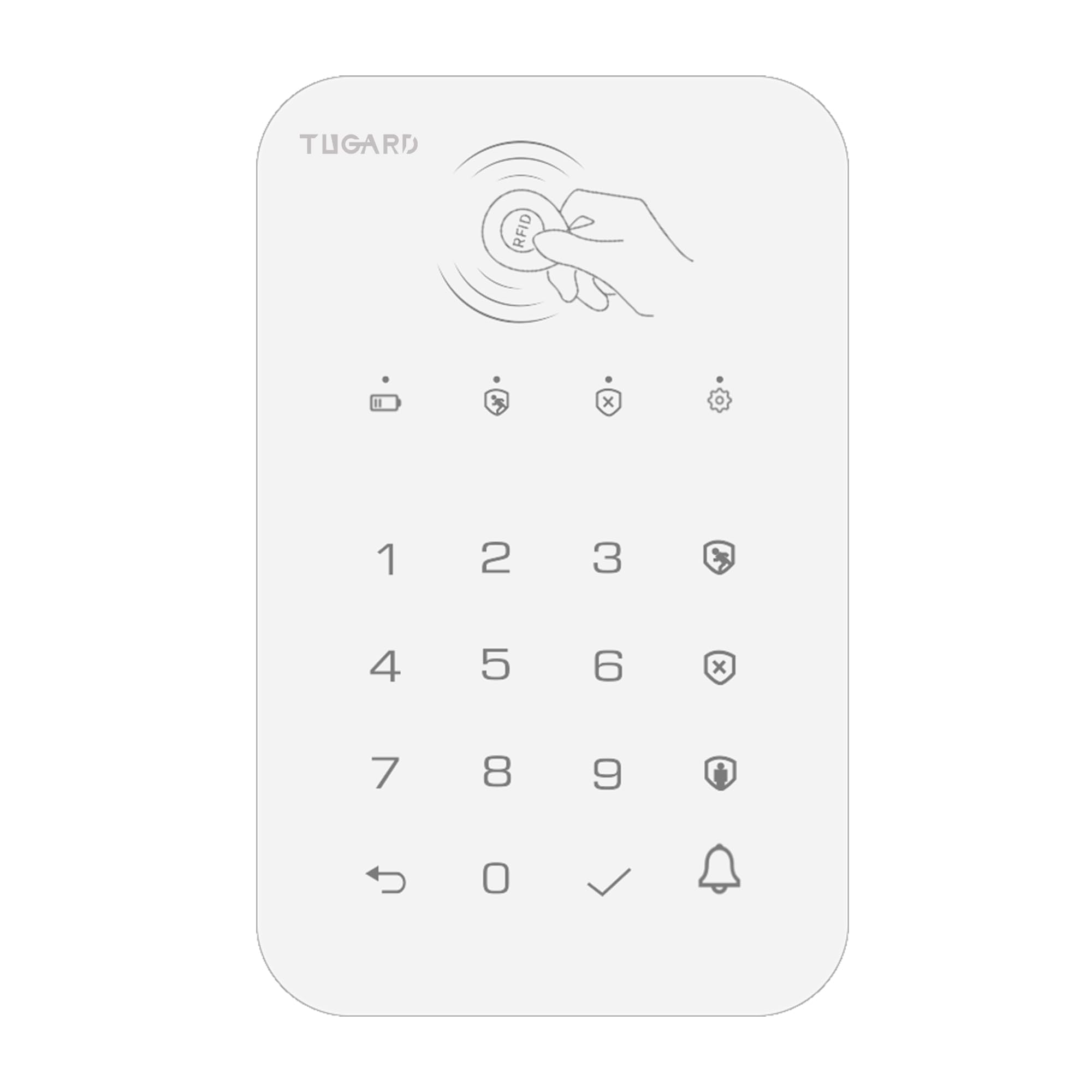TUGARD Teclado Para Sistema De Alarme Antirroubo Wi-Fi Gsm, Base Residencial Inteligente Sem Fio, Kit Com 12 Peças, Faça Você Mesmo, Controle Remoto, Teclado, Compatível Alexa, Segurança Residencial