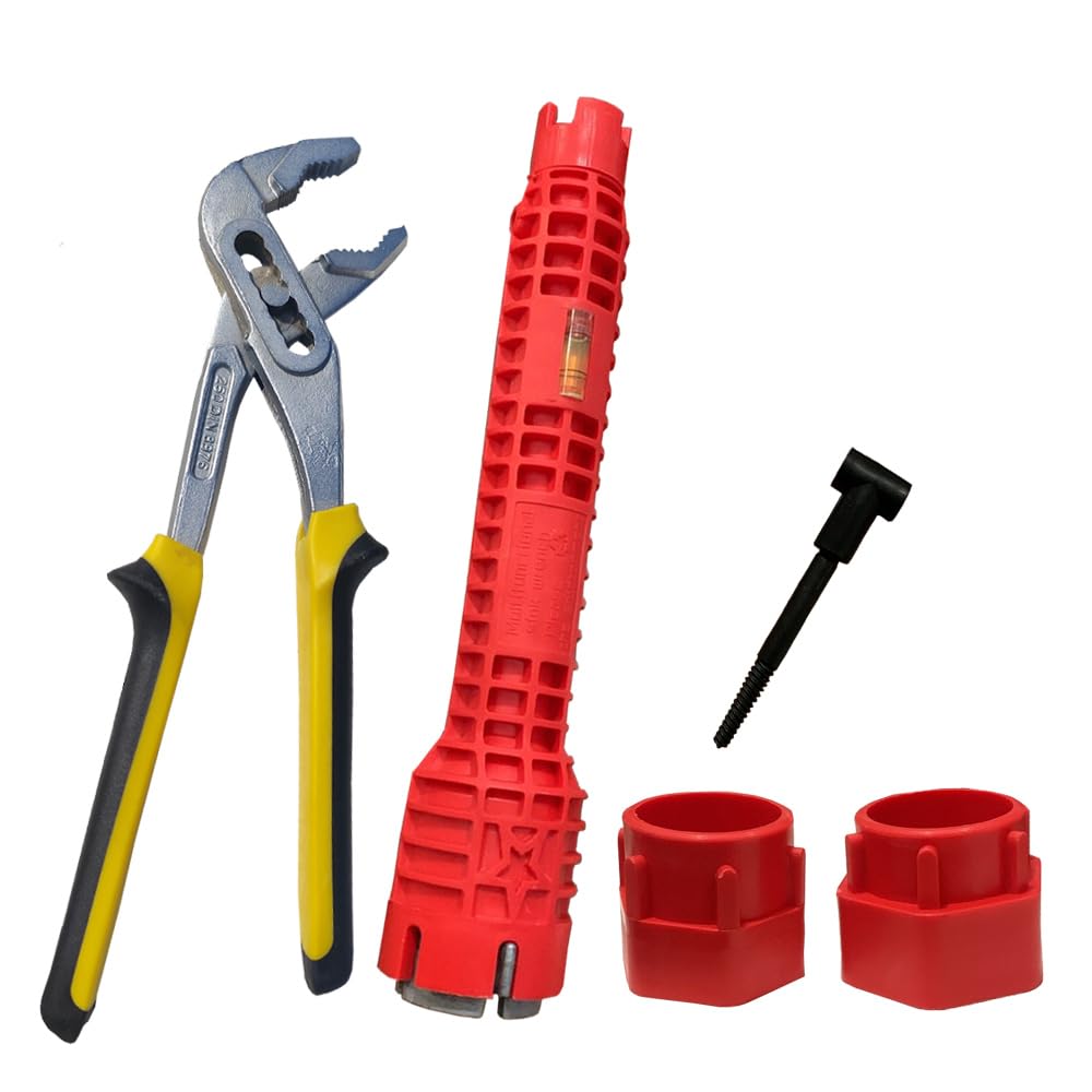Kit Encanador Alicate Bomba D'agua 10" Chave Multifuncional Torneira Pia Profissional