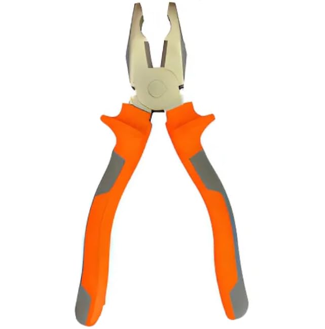 Alicate Universal Nickel 8" (200 mm) – Alicate Multifuncional em Aço Niquelado com Cabo de Dupla Injeção