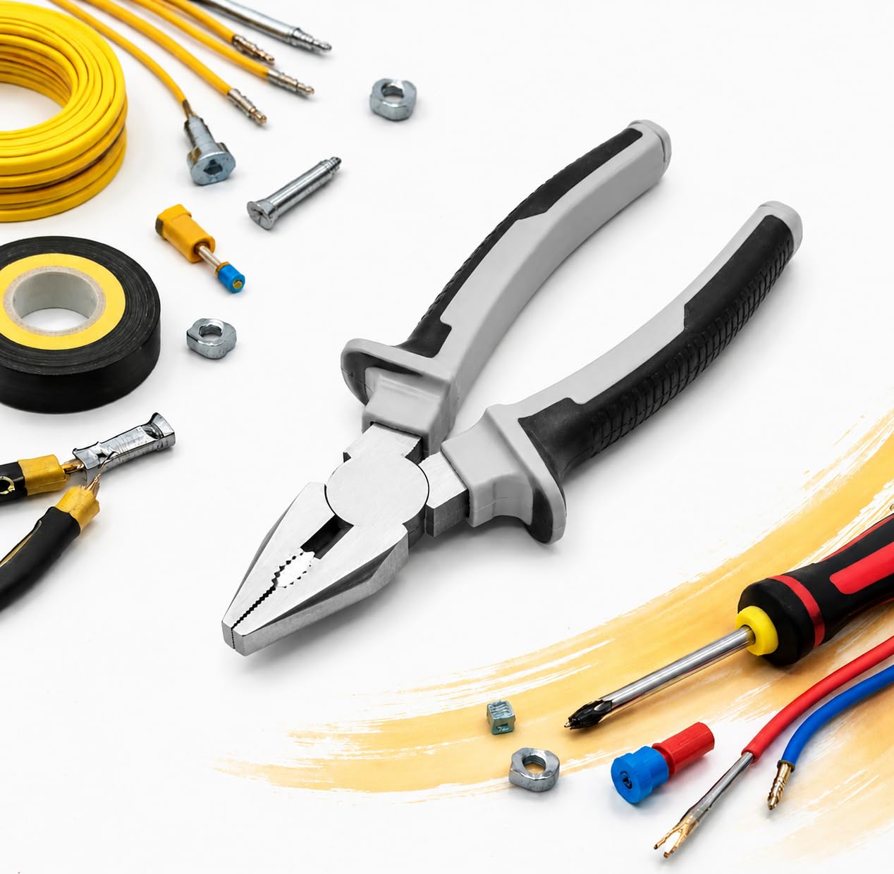 Alicate Universal Profissional 8" Aço para Corte, Aperto e Manutenção