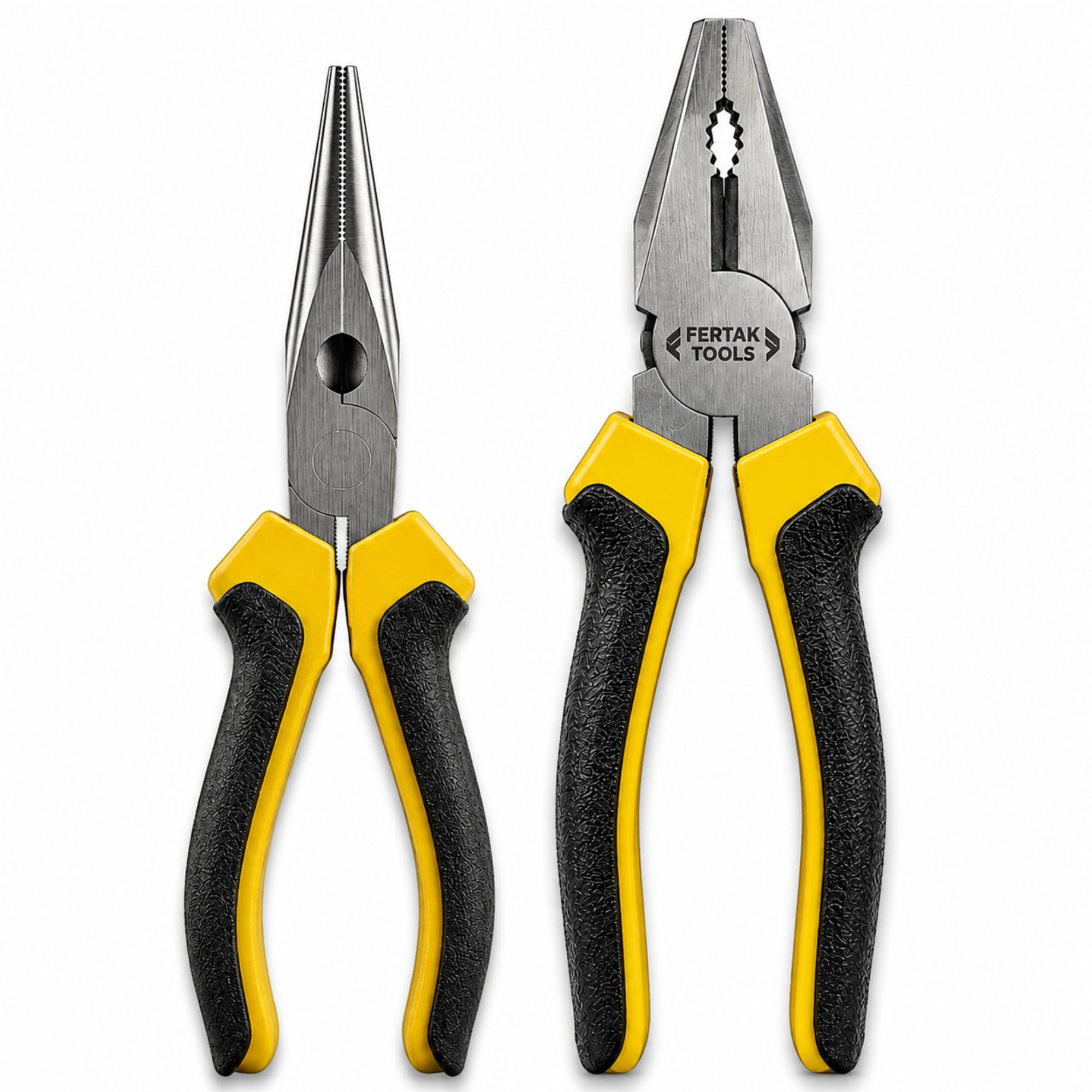 Kit Alicate Universal 8" + Meia Cana 6" Aço Carbono Cabo Grip Emborrachado