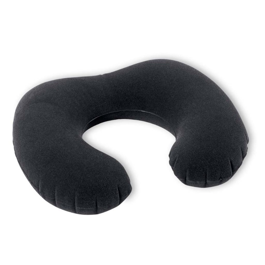 Almofada Inflável de Pescoço para Viagem 36x30x10cm, Encosto Leve Dobrável para Descanso em Veículos e Aviões