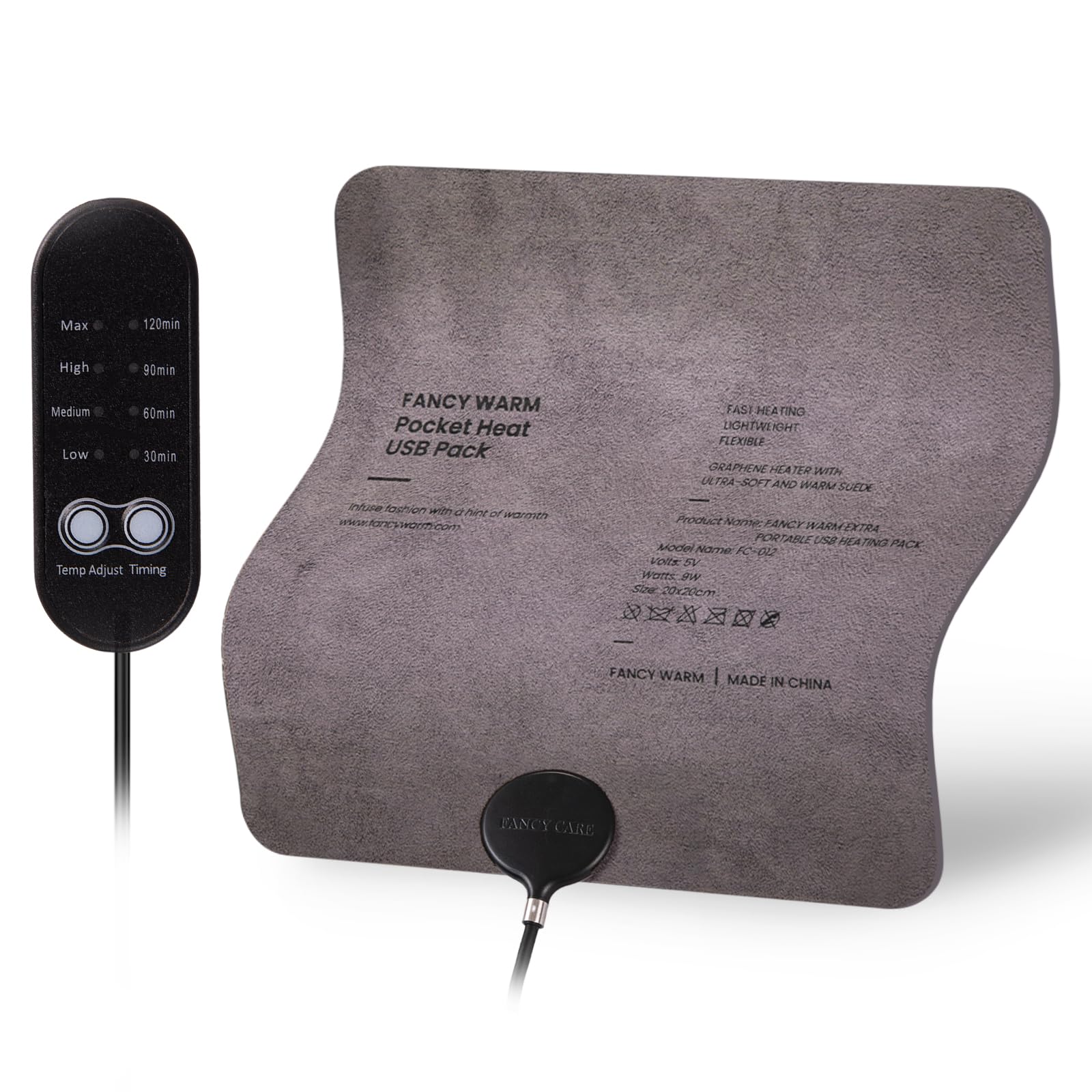 ADD.HERES Almofada Térmica Elétrica Para Costas, Pescoço E Abdômen, Ultrafina E Recarregável, Com 4 Níveis De Temperatura E Temporizador. Ideal Para Presentear Mulheres E Mães No Aniversário