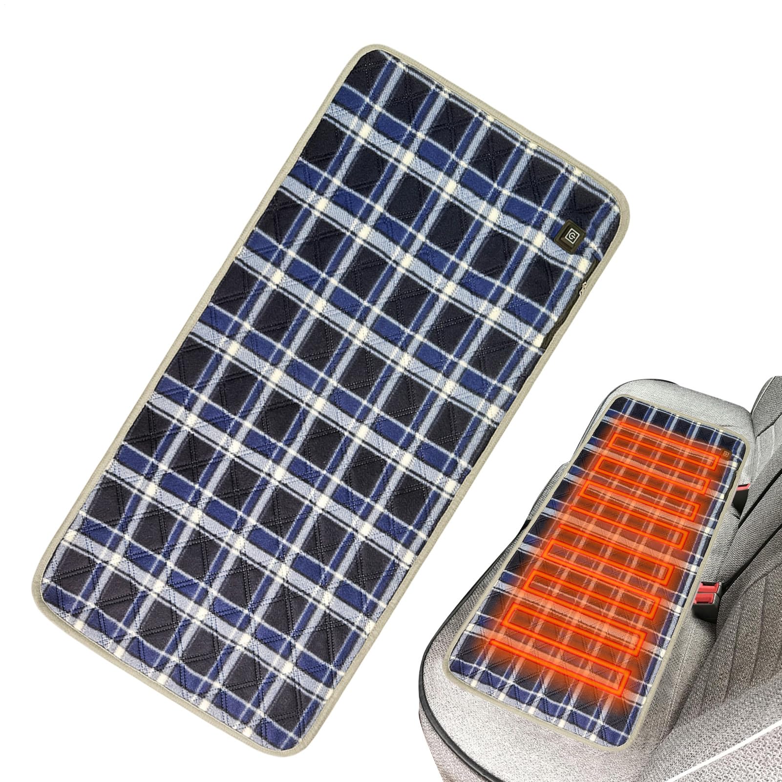 Almofada Térmica Elétrica 45x90 cm com 3 Modos de Temperatura | Almofada De Assento Macia Aquecedor Portátil Para Casa Campismo Escritorio Escola Pesca