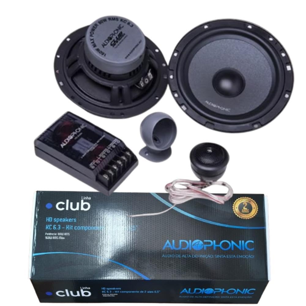 Alto Falante 6 Polegadas Kit 2 Vias Audiophonic Club Kc 6.3 - 160W Rms