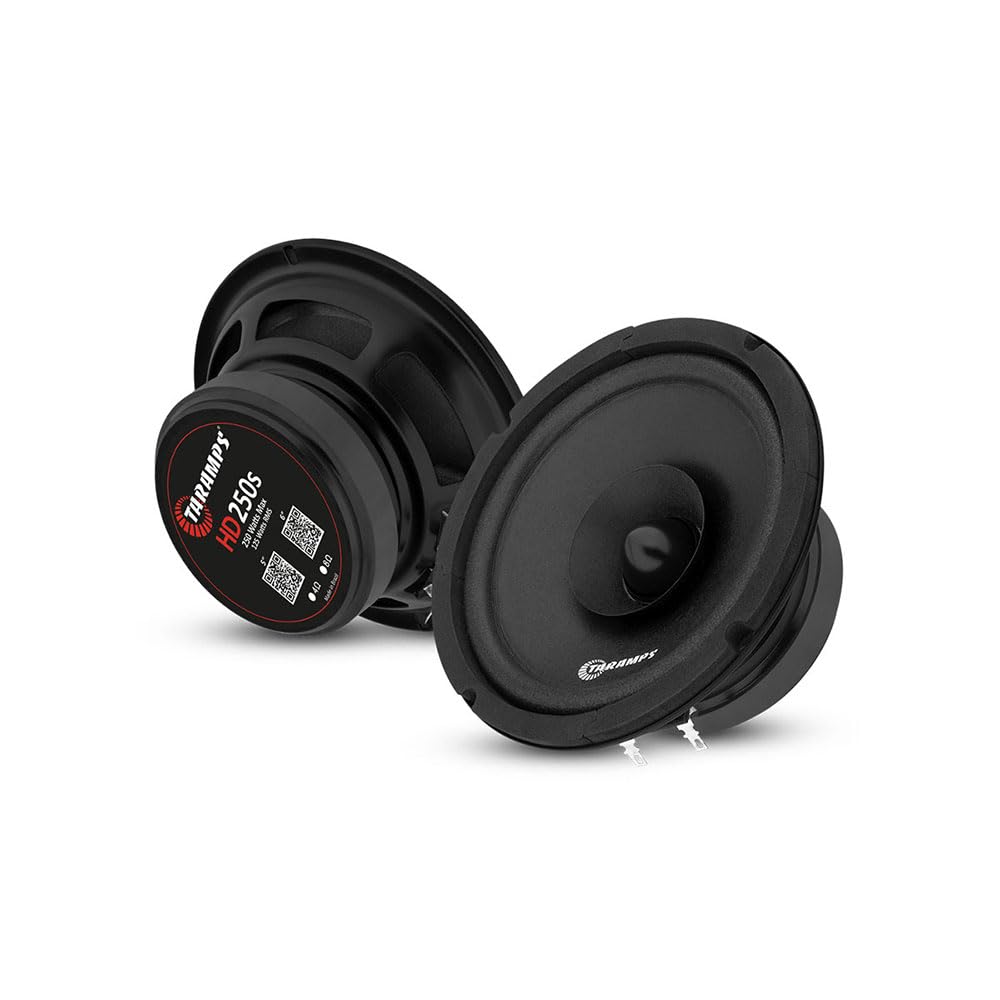 Alto Falante Taramps 6 HD 250S 4 Ohms (PAR) 125W RMS 6 polegadas Som Automotivo