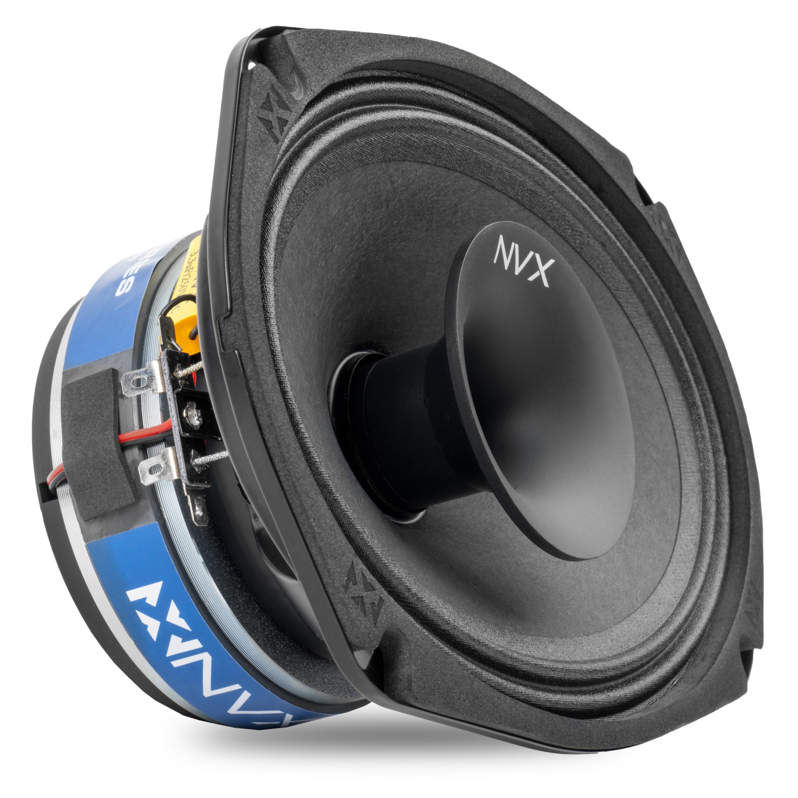 NVX® Alto-falante premium VPRO69H 15.2 cm x 22.9 cm, 400W Max, 200W RMS, 4 Ohm, bobina de voz de 3.8 cm, áudio profissional coaxial com tweeter de buzina, fácil de instalar em carros/caminhões/portas