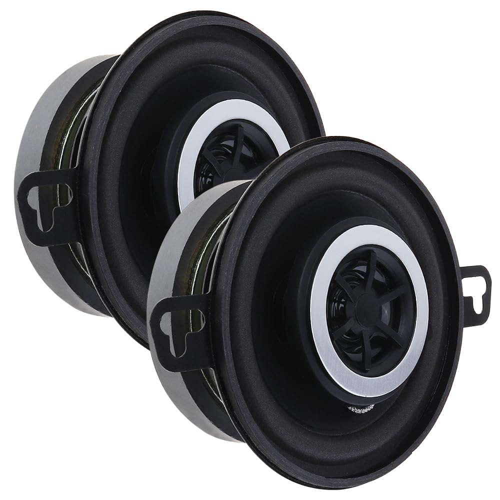 Alto-falante automotivo de 8,89 cm, 2 peças de alto-falantes coaxiais bidirecionais para carro, buzina universal de 12 V 200 W com tipo coaxial e frequência total para a maioria dos sistemas