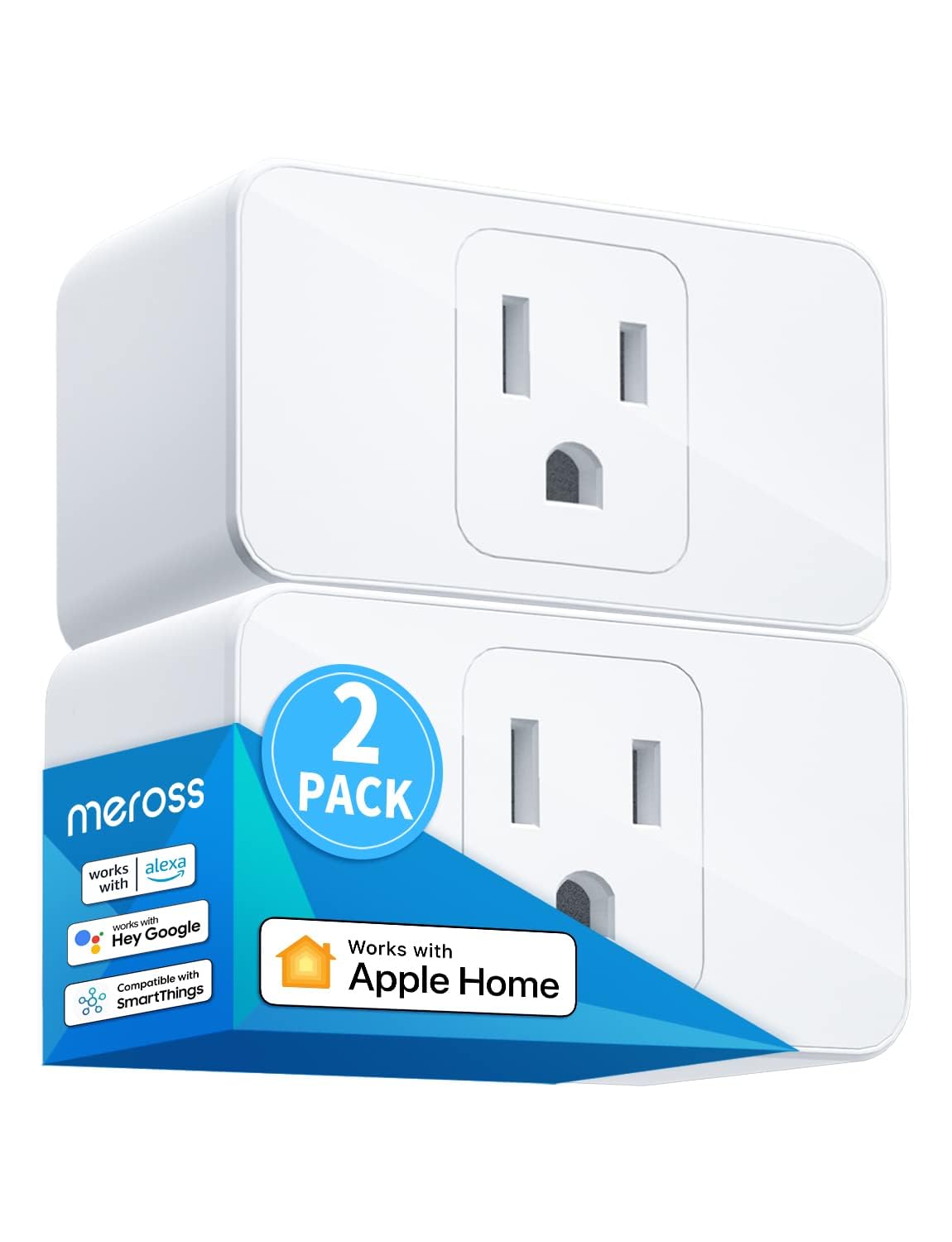 meross Mini Tomada Inteligente, 15A E Wi-Fi Confiável, Compatível Com Apple Homekit, Siri, Alexa, Echo, Google Assistant E Nest Hub, Controle Por Aplicativo, Temporizador, Sem Necessidade De Hub