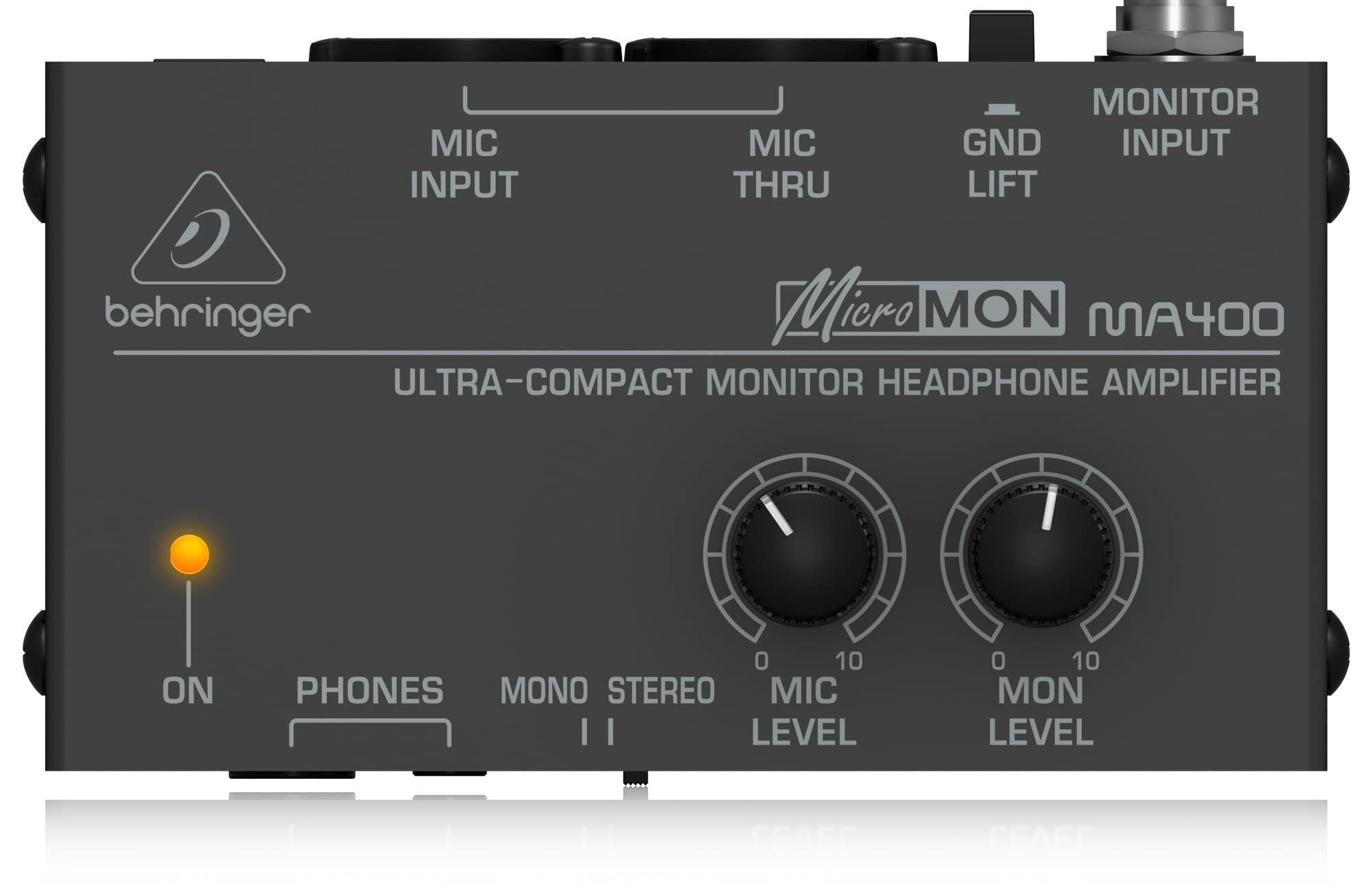 Behringer Micromon MA400, Amplificador de Fones de Ouvido Monitor, Largura de Banda 15Hz-25kHz, Impedância de Entrada 2kOhms