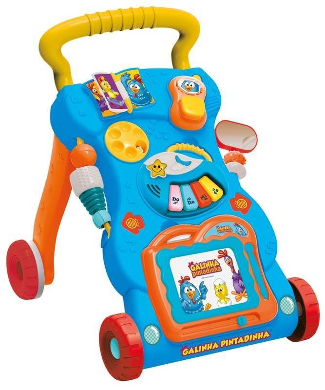 Andador Galinha Pintadinha Yestoys Primeiros Passos Original Azul e Amarelo | Para Bebês, Primeiros Passos, Personagem Infantil