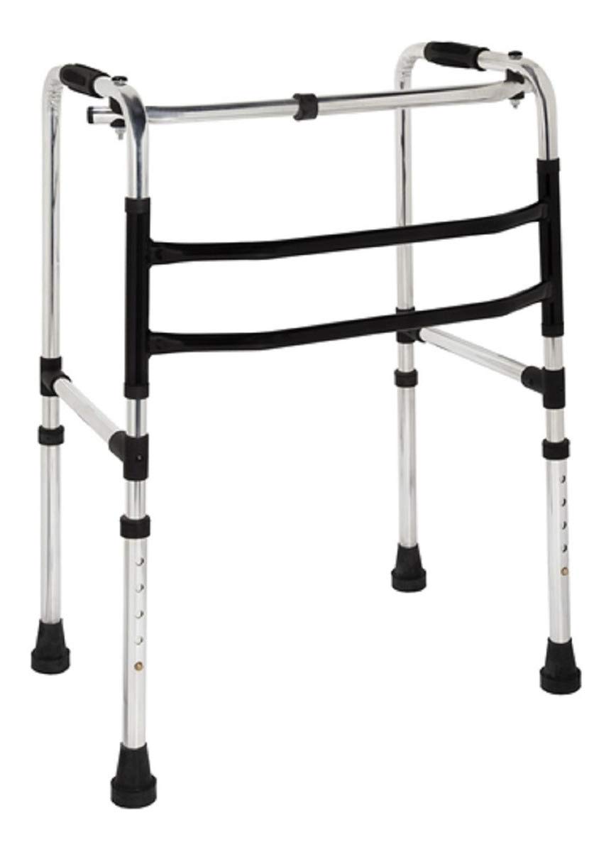 Andador de Alumínio Dobrável, Fixo e Articulado - Obesos, Adultos e Idosos (130 kg)