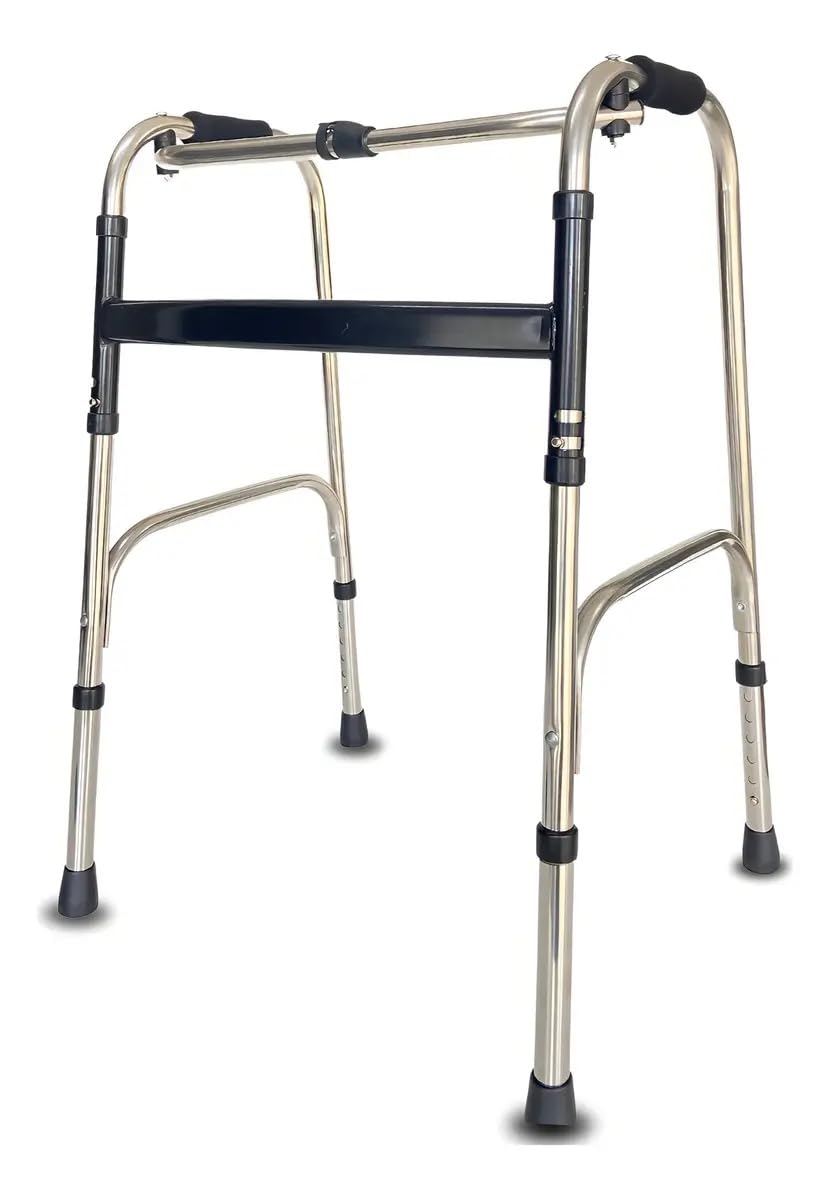 ANDADOR 2 BARRAS IDOSO ADULTO DOBRAVEL ARTICULADO FIXO REGULAVEL 120Kg SUPERMEDY
