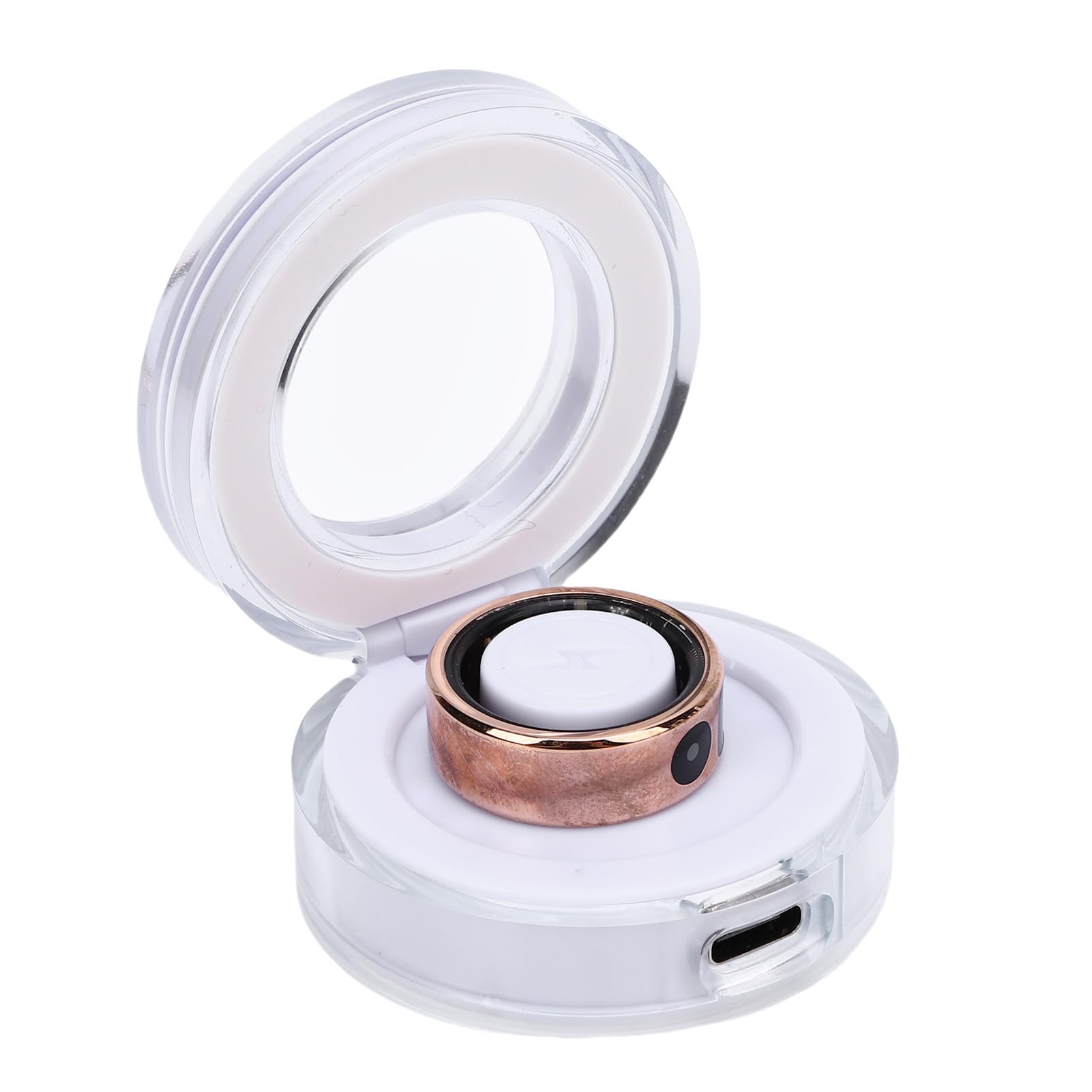 Asixxsix Smart Ring, Touch Screen Rastreador de Fitness, Connection BT App BT, Impermeabilização 5ATM, Controle de Câmera de Vídeo, Anel de Fitness para Homens Homens (12#)