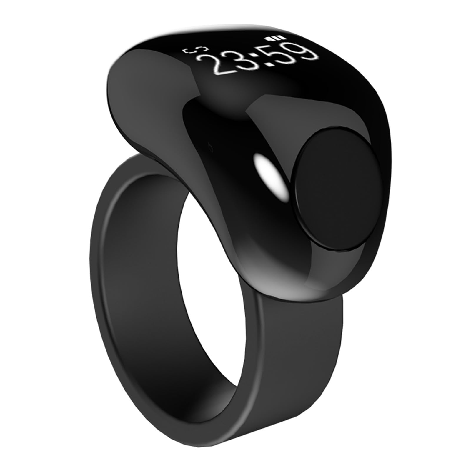 VBESTLIFE Anel Digital Com Lembrete de Oração, Anel Inteligente para Tasbih Com Bluetooth 5.1, Bateria Com Duração de até 20 Dias, à Prova D'água, Alertas Vibratórios para (20 e Ele ressuscitou)