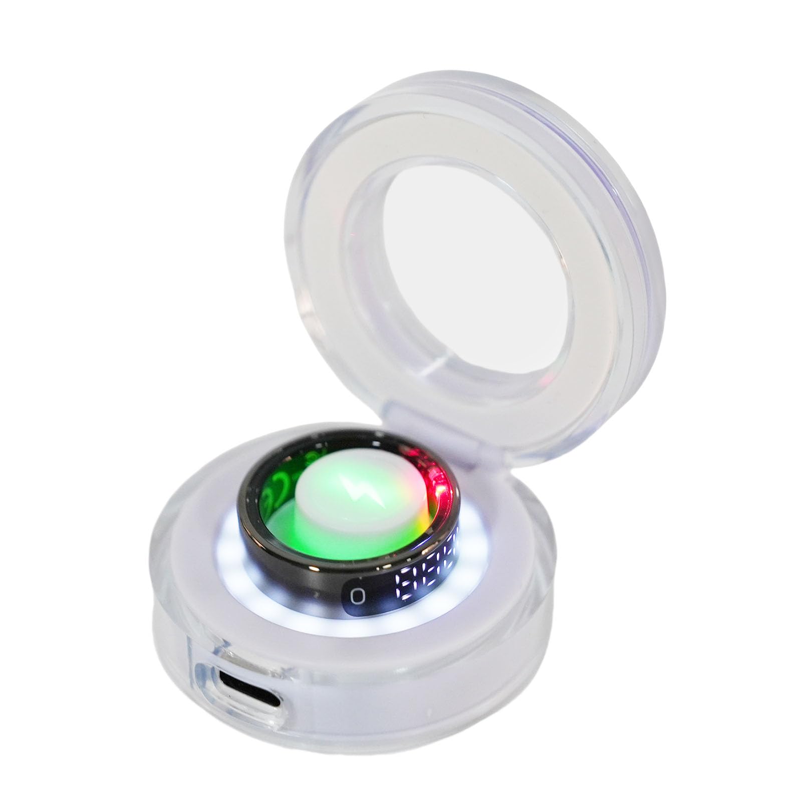 RiToEasysports Smart Ring Fitness Tracker para Homens e Mulheres, Com Tela Sensível Ao Toque, 5ATM à Prova D'água, Contador de Passos, Modos Esportivos, (Tamanho 12 (ID 21,4 mm / 0,84 pol. C 67,2 mm)