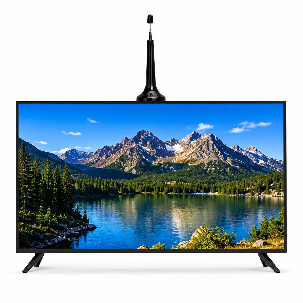 Antena Digital Interna para TV HDTV UHF VHF Cabo 1,5m Recepção de Sinal Aberto Plug and Play