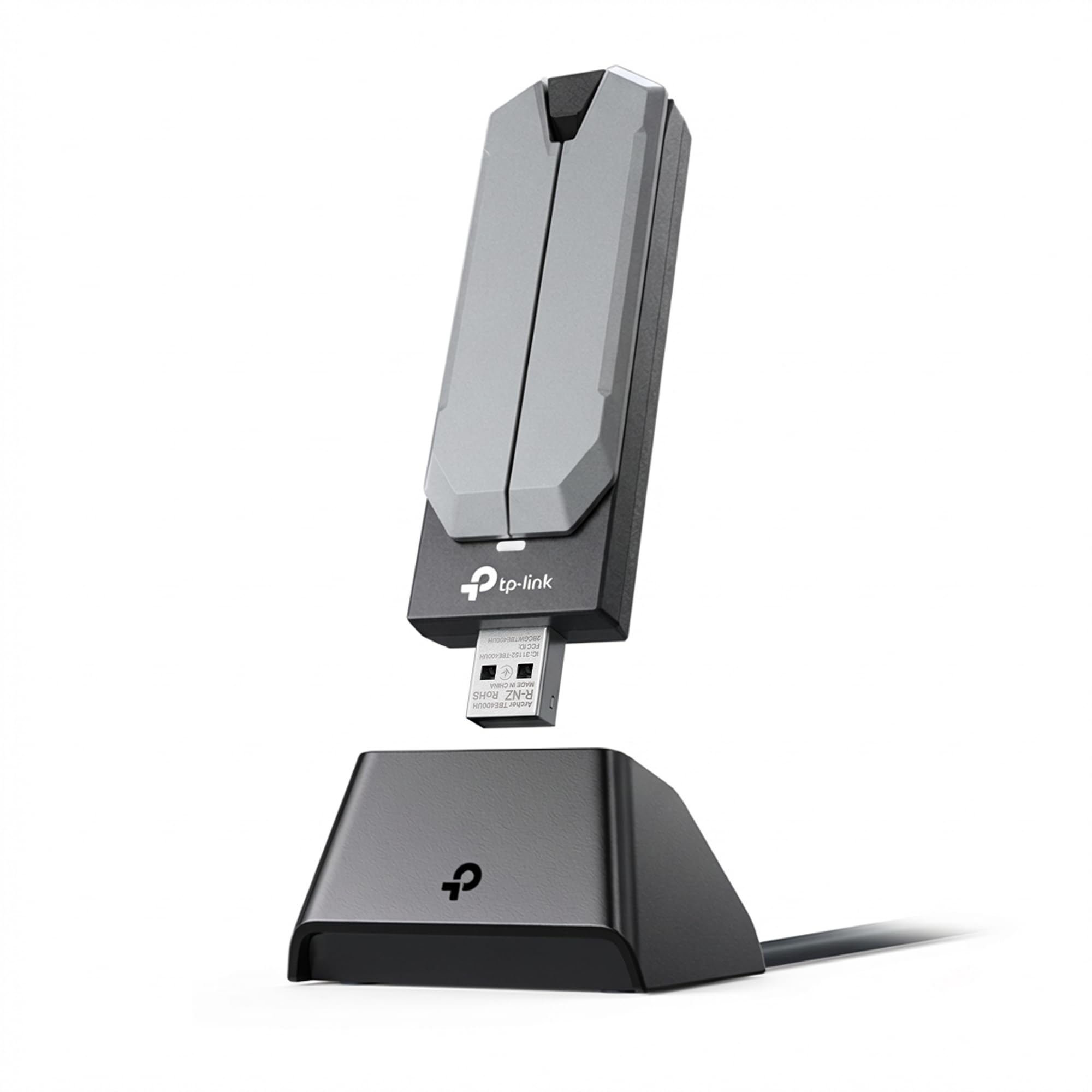 TP-Link Adaptador USB 3.0 sem fio BE6200 Tri-Band Wi-Fi 7 Archer TBE401UH | Adaptador WiFi para PC Desktop | Suporta Windows 11,10 | 2 x antenas de alto ganho | 6GHz, 4K-QAM, 160MHz, WPA3 | Seguro por