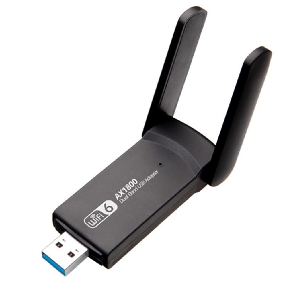 Annadue Interface de Hardware USB, USB 3.0 Adaptador WiFi USB 1800Mbps 2,4 GHz + 5,8 GHz Dual Band Wi-Fi USB Dongle Placa de rede AC USB 3.0 Antena WiFi 802.11