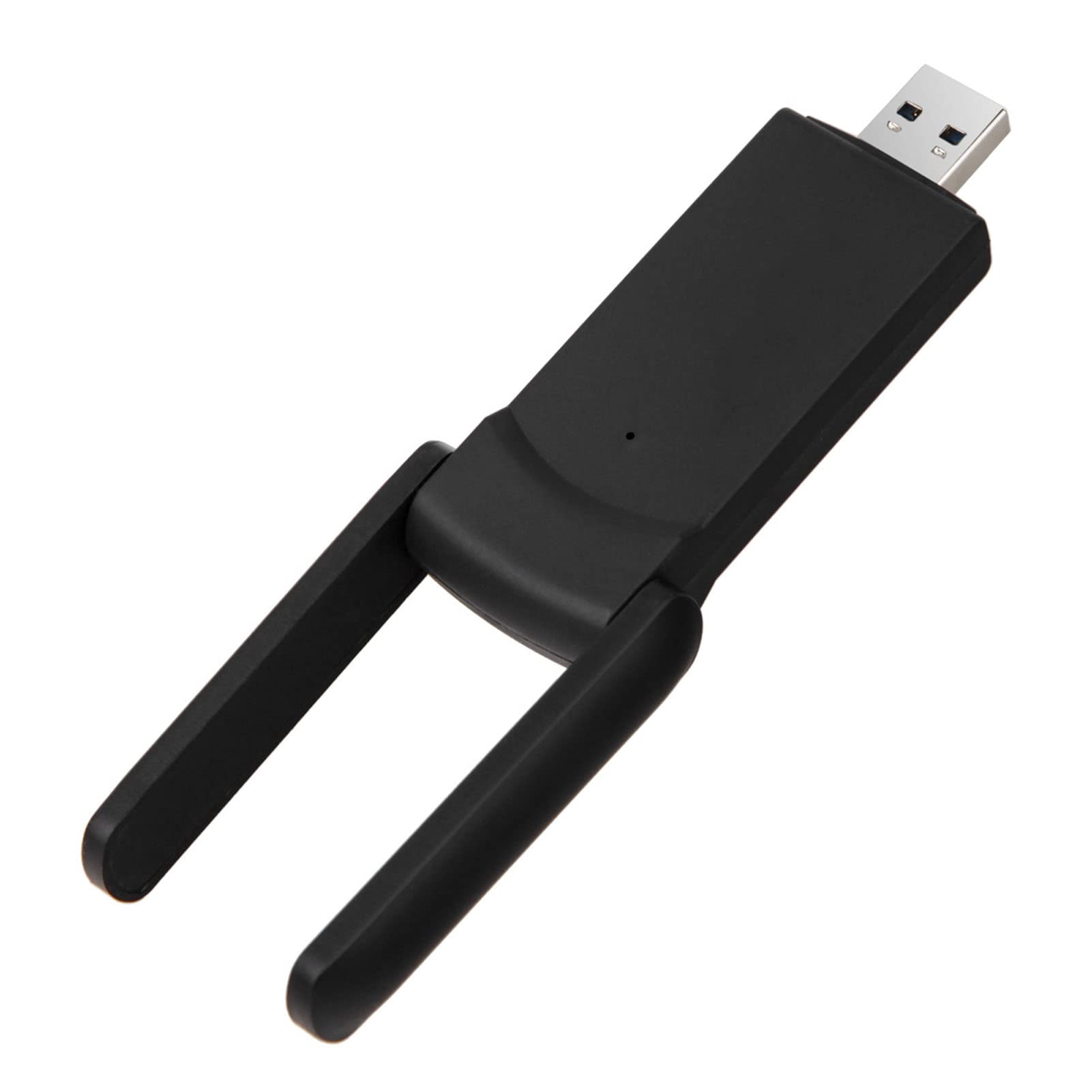 POCREATION Adaptador WiFi Dual Band 1300Mbps USB 3.0 para Laptop | Sensibilidade de Sinal Ajustável, Antena Dupla Externa, 2.4G/5.8G, Suporta Criptografia WPA/WPA2, Compatível Com /Linux