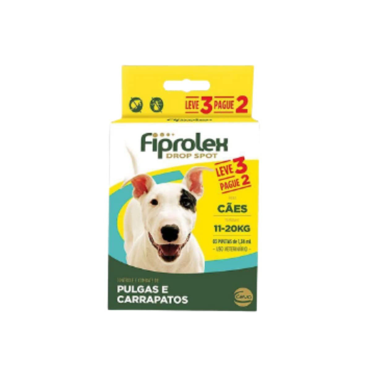 Ceva - Combo Fiprolex Drop Spot Antipulgas para Cães de 11 a 20kg - 1,34ml