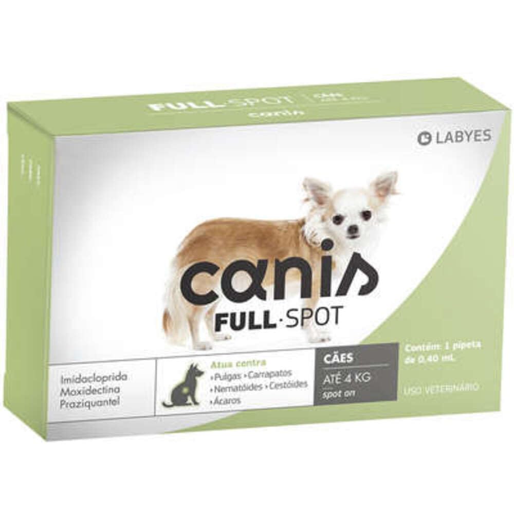 Antiparasitário Labyes Canis Full Spot para Cães de 1Kg até 4Kg - 1 Pipeta