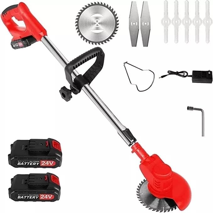 GENEBRA Roçadeira a Bateria, 48V, 2 Baterias e Acessórios Inc. Roçadeira Sem Fio, Roçadeira a Bateria, Ferramenta de Corte e Poda de Árvores e Ramas, Roçadeira Automática