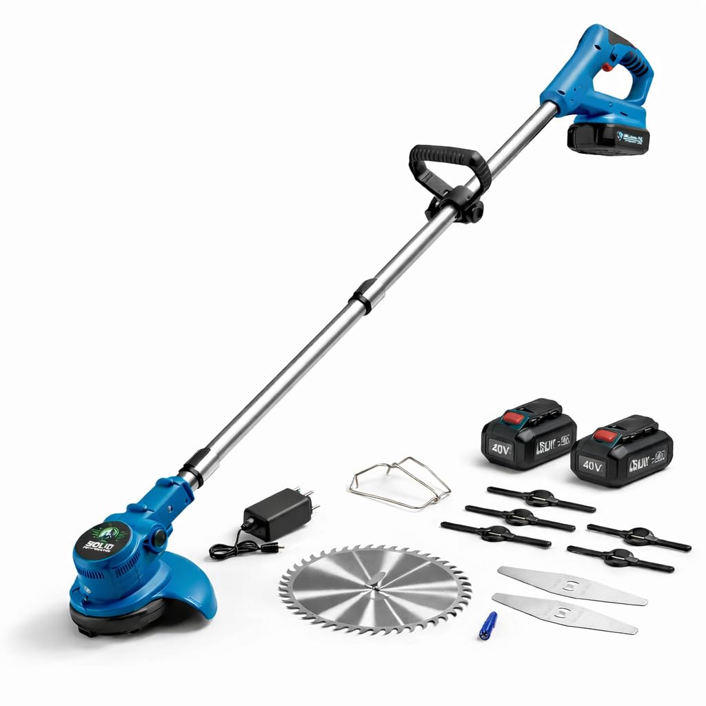 GR7 Imports Roçadeira Aparador Grama A Bateria Recarregável 21v 750w