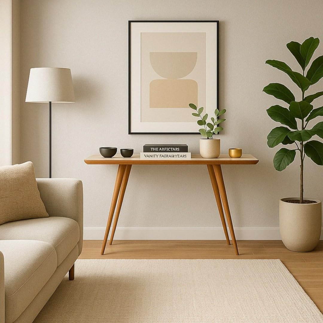 Aparador Buffet Classic para Sala de Estar com Pés em Madeira Off Freijó 90x35x77cm