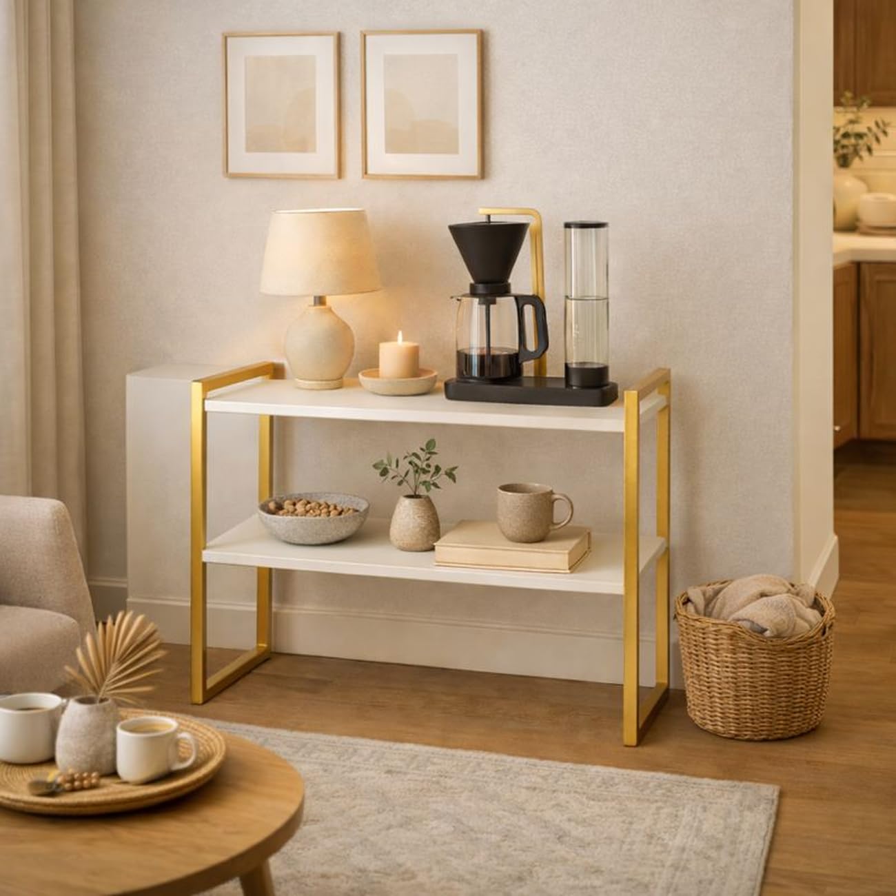 Buffet Aparador Cantinho do Café Estilo Industrial Elegante Ferro
