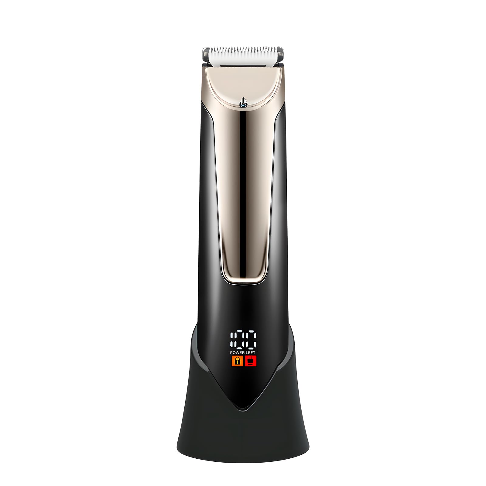 Coibeu Aparador de Pelos Íntimos Masculino Recarregável USB, IPX7 à Prova d’Água, Display LED, 120min de Uso, 2 Pentes Guia, Trimmer Corporal para Virilha, Axila e Corpo