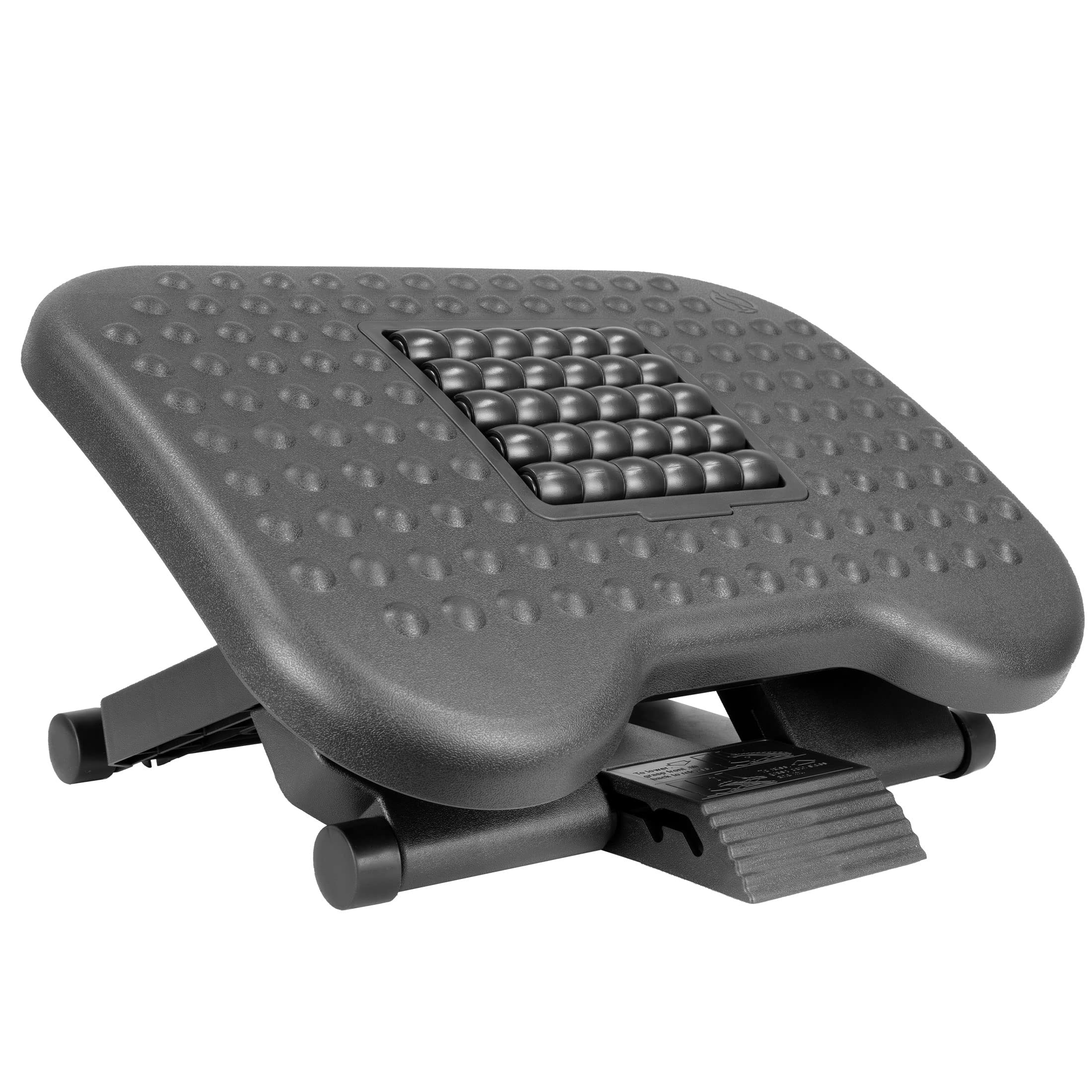 Mount-It! Apoio Para Os Pés Ergonômico Sob A Mesa, Apoio Massageador Para Descanso De Pés, Apoio Para Os Pés Inclinável Com Ajuste De Altura Em 3 Níveis | Sob A Cadeira Apoio Para Os Pés Do Escritório