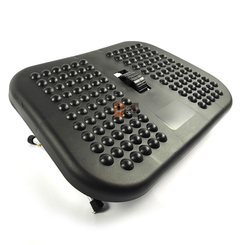 Apoio de Pés NR-17 Altura Regulavel Confortavel Massagem Preto Ergonomico Home-Office Trabalho