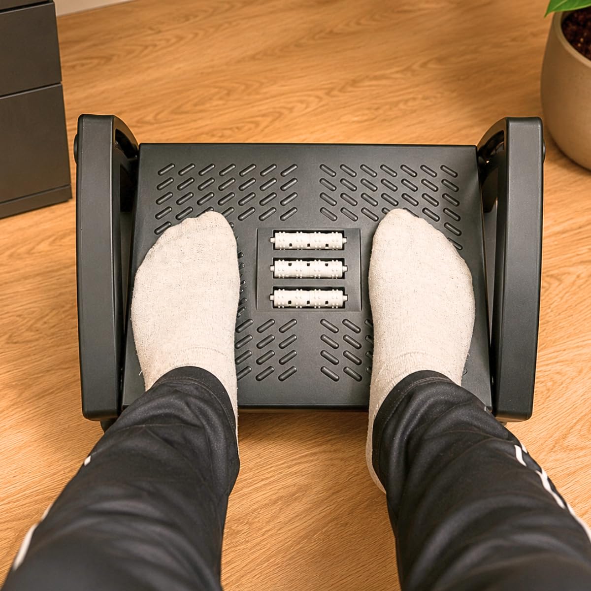 Apoio De Pés Ergonômico Ajustável Massageador Escritório Antiderrapante | Apoio De Pés Ergonômico Ajustável Massageador Escritório Antiderrapante