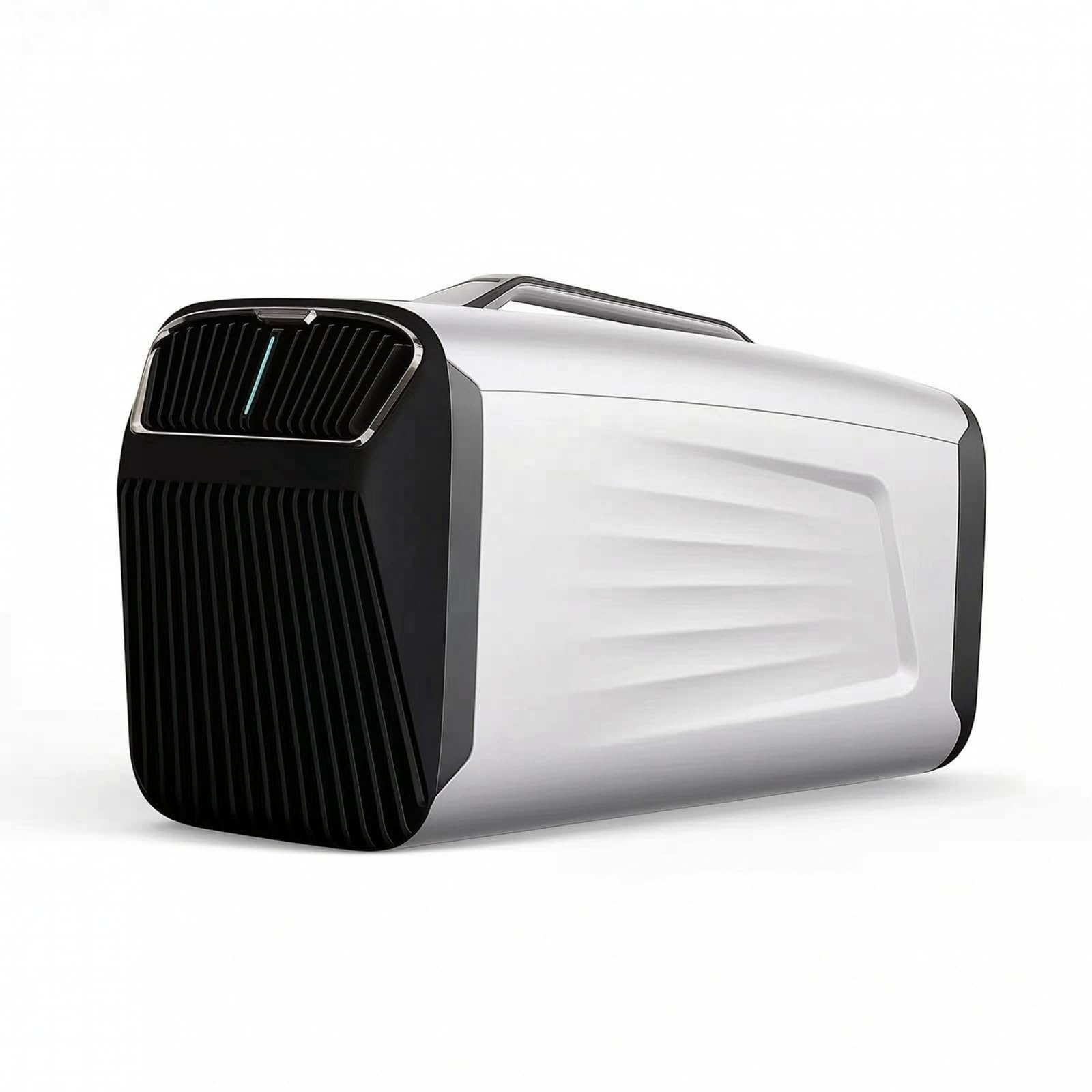 Generic Ar condicionado portátil com capacidade de refrigeração de 5200 BTU e estrutura em policarbonato com painéis de entrada de ar laterais, ideal para uso, Variedade, Prata