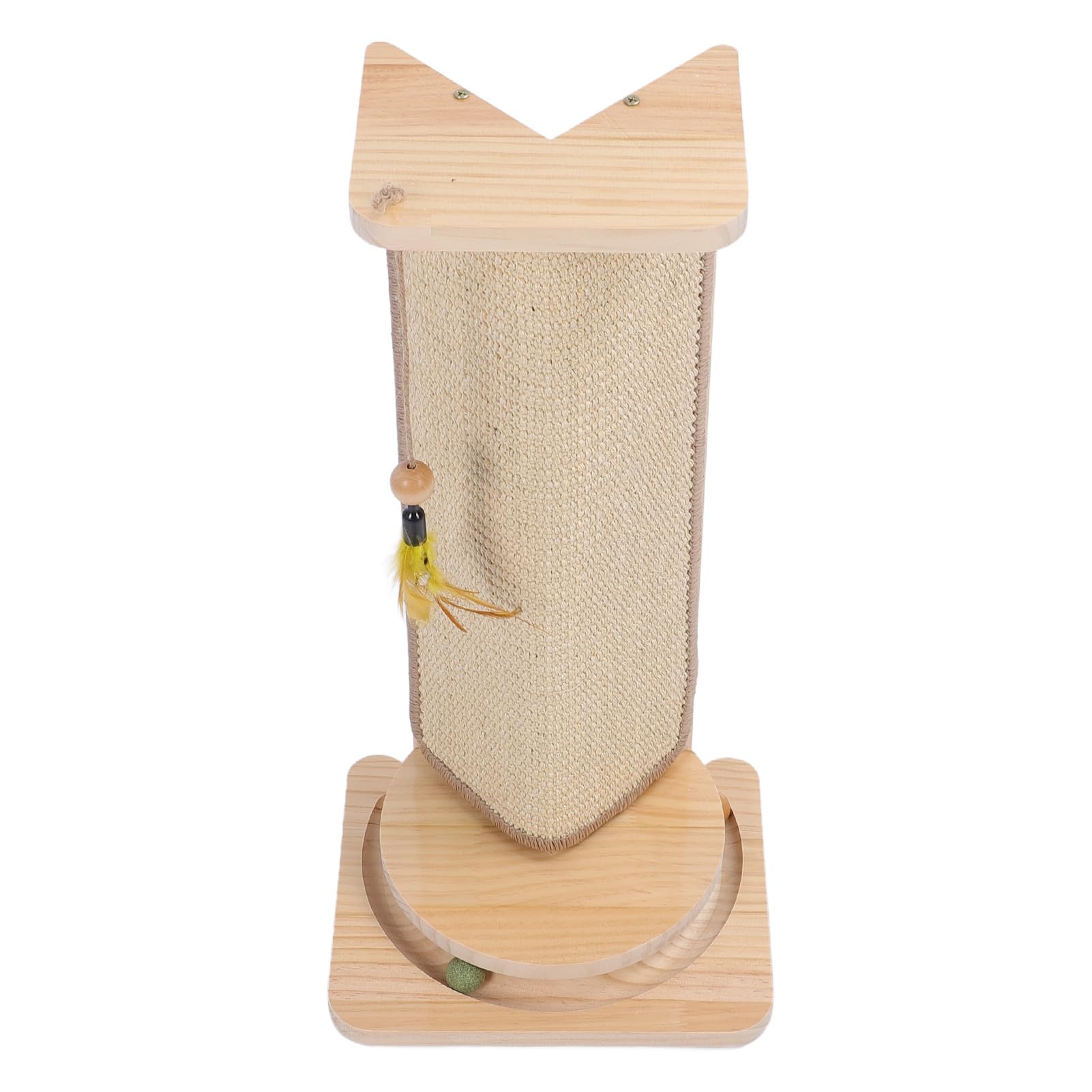 502MADESHOP Ambiente Principal Interno Yosoo Arranhador de Canto de Parede de Gato de Madeira de Pinho Com Ajustável, Almofada de Arranhões de Estrutura Estável para Móveis para Brincadeiras Interativas Com Provocação de