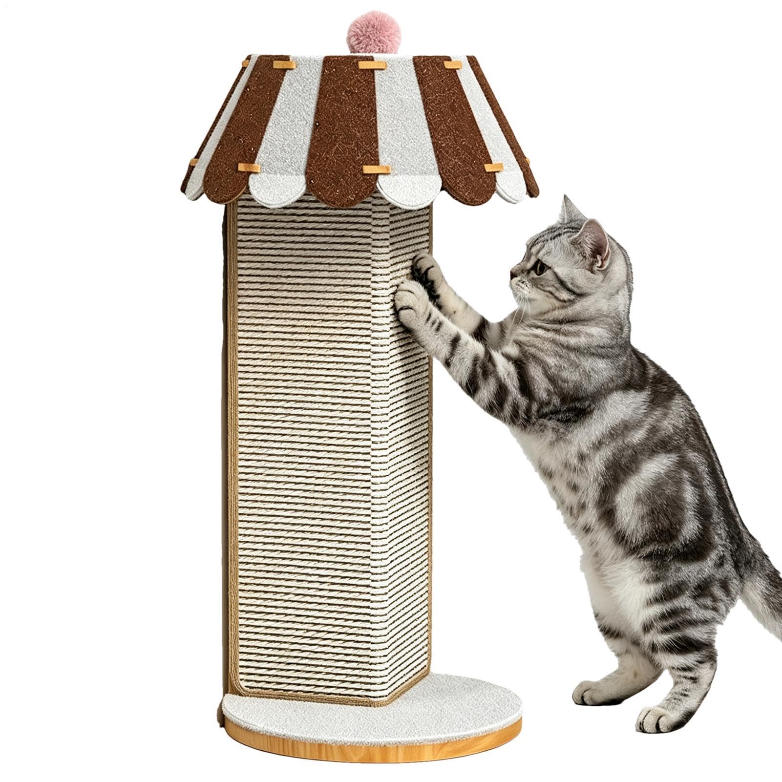 Poste Arranhador Para Gatos De Interior Brinquedo Grande Arranhador De | Arranhador De Canto Felino Alongamento Corporal e Proteção de Móveis no Interior da Sala