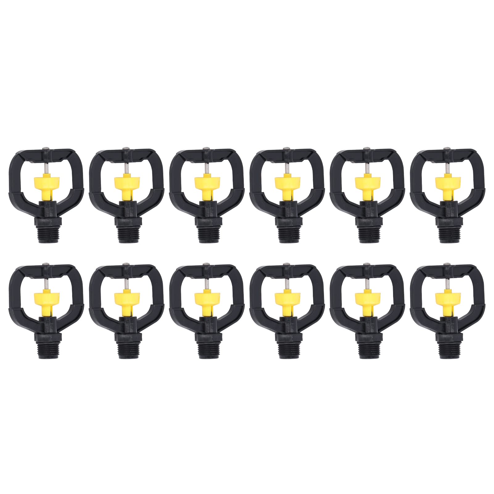 Aspersor de irrigação rotativo OKJHFD 12 peças, conjunto de conector rápido de mangueira de jardim profissional com rosca macho G1/2 para gramado de jardim agrícola