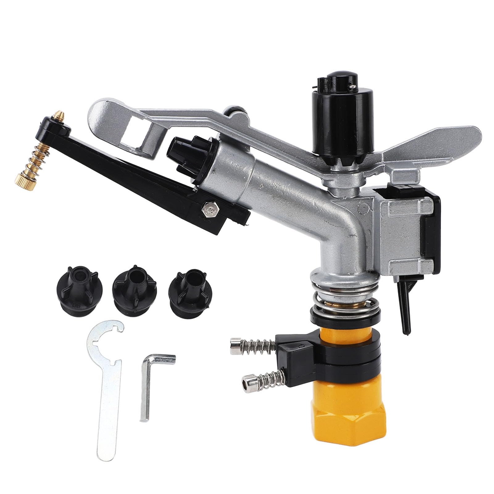 Aspersor de irrigação FNPT de 1-1/5.1 cm, cabeças de irrigação de impacto de alcance ultralongo de 18 a 36 m, equipamento de irrigação de jardim para gramado e áreas