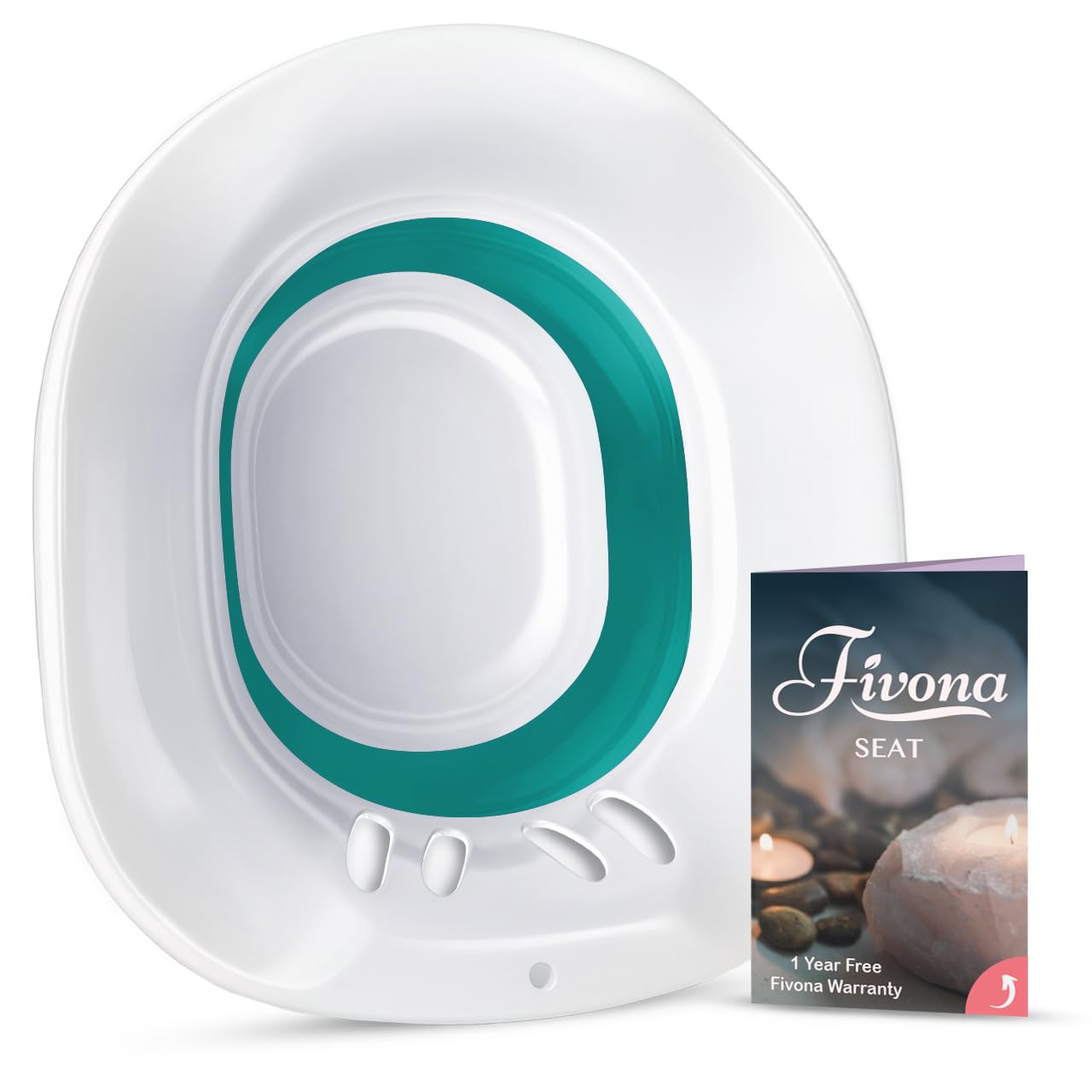Fivona Banheira Sitz para assento sanitário pós-parto e cuidados com hemorróidas - Assento Yoni a vapor - Bacia dobrável para imersão de sal Epsom - Bidê portátil livre de BPA resistente à temperatura