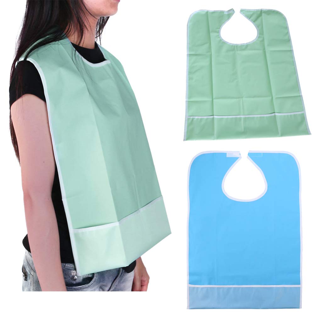 Adulto Impermeável Babador Alimentação Babador Comer Babador Lavável Reutilizável Protetor de Roupas Avental de Proteção para Pacientes Idosos