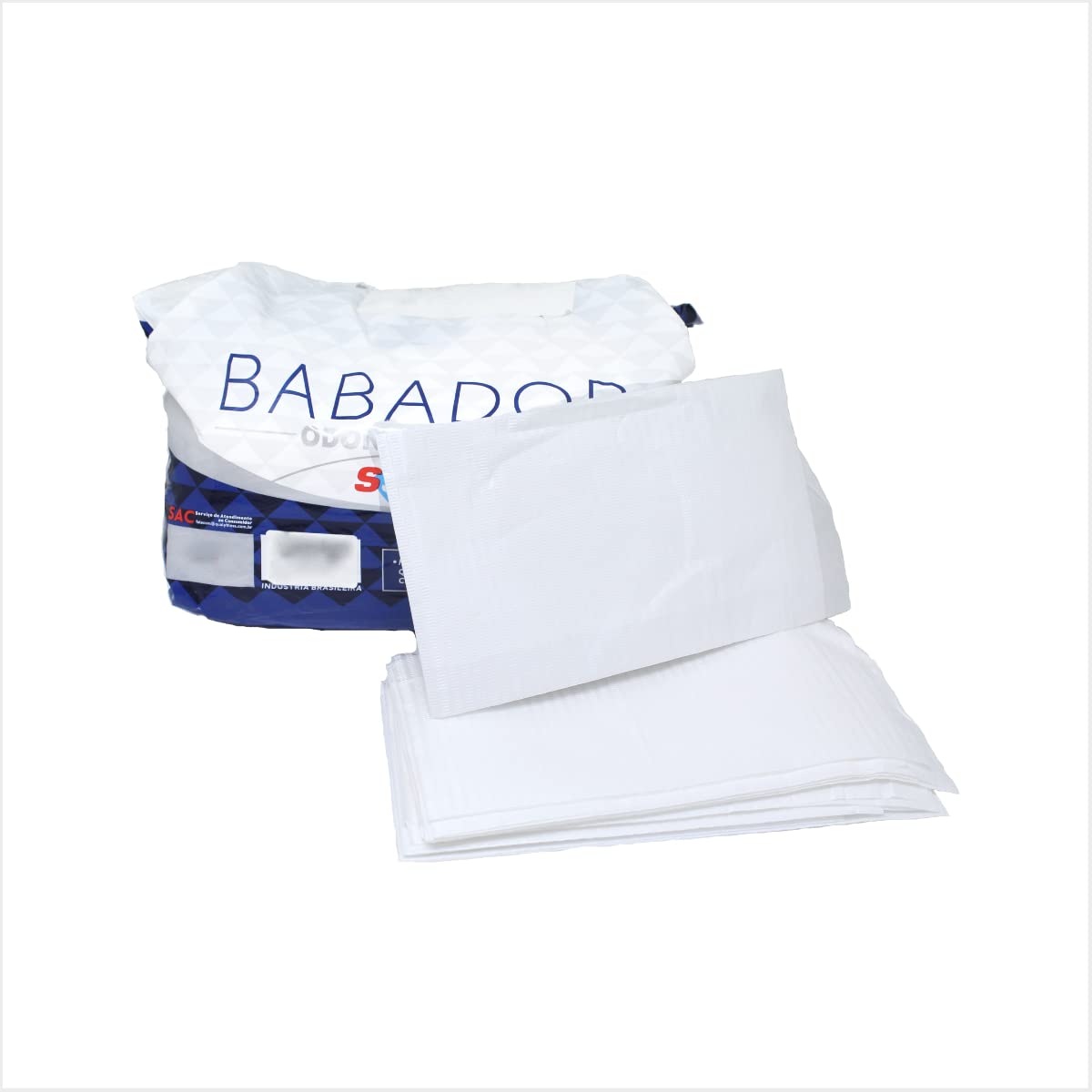 BABADOR DESCARTAVEL IMPERMEAVEL 2 CAMADAS 100UN 30x40cm - SSPLUS