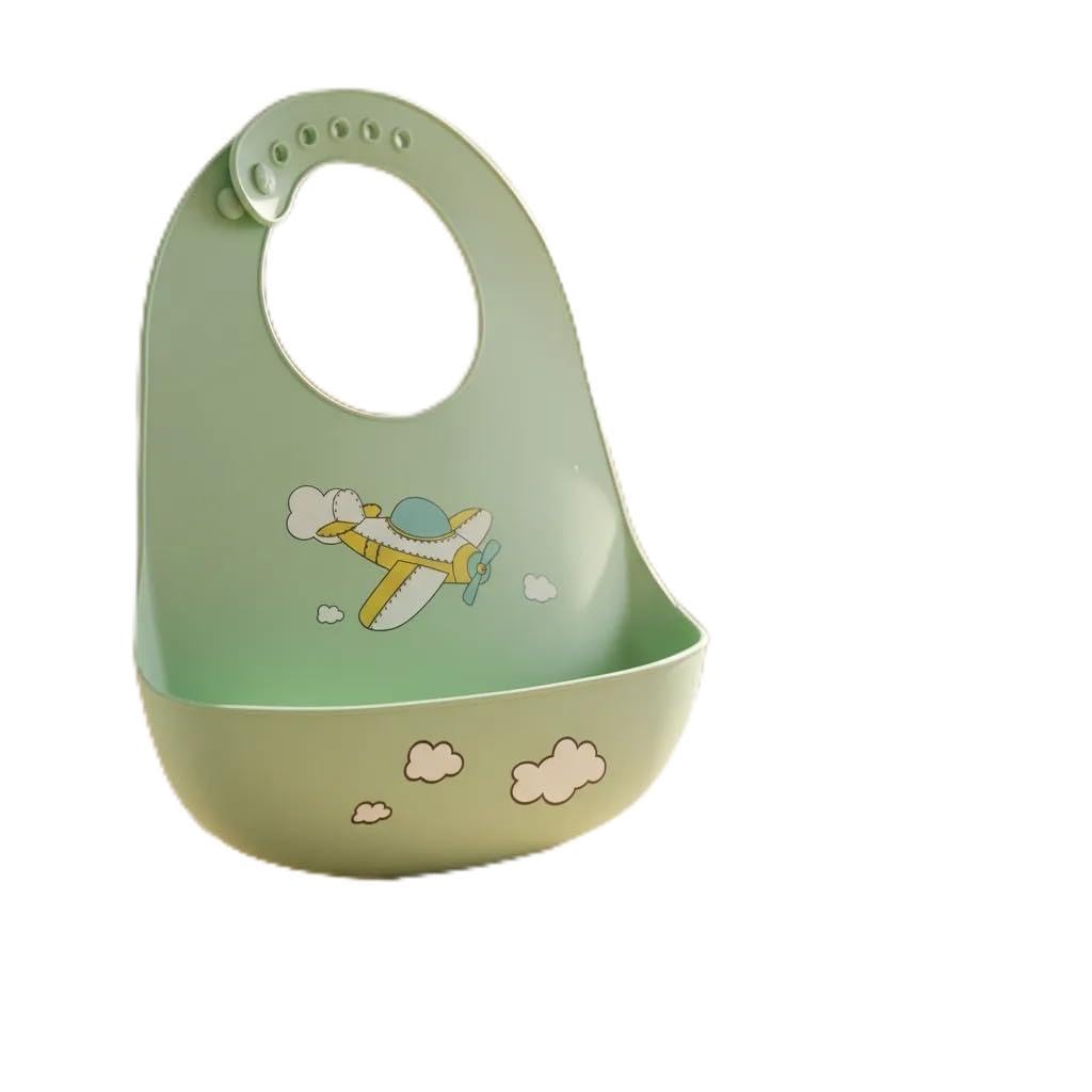 Babador de Silicone para bebês com pega migalhas Impermeável